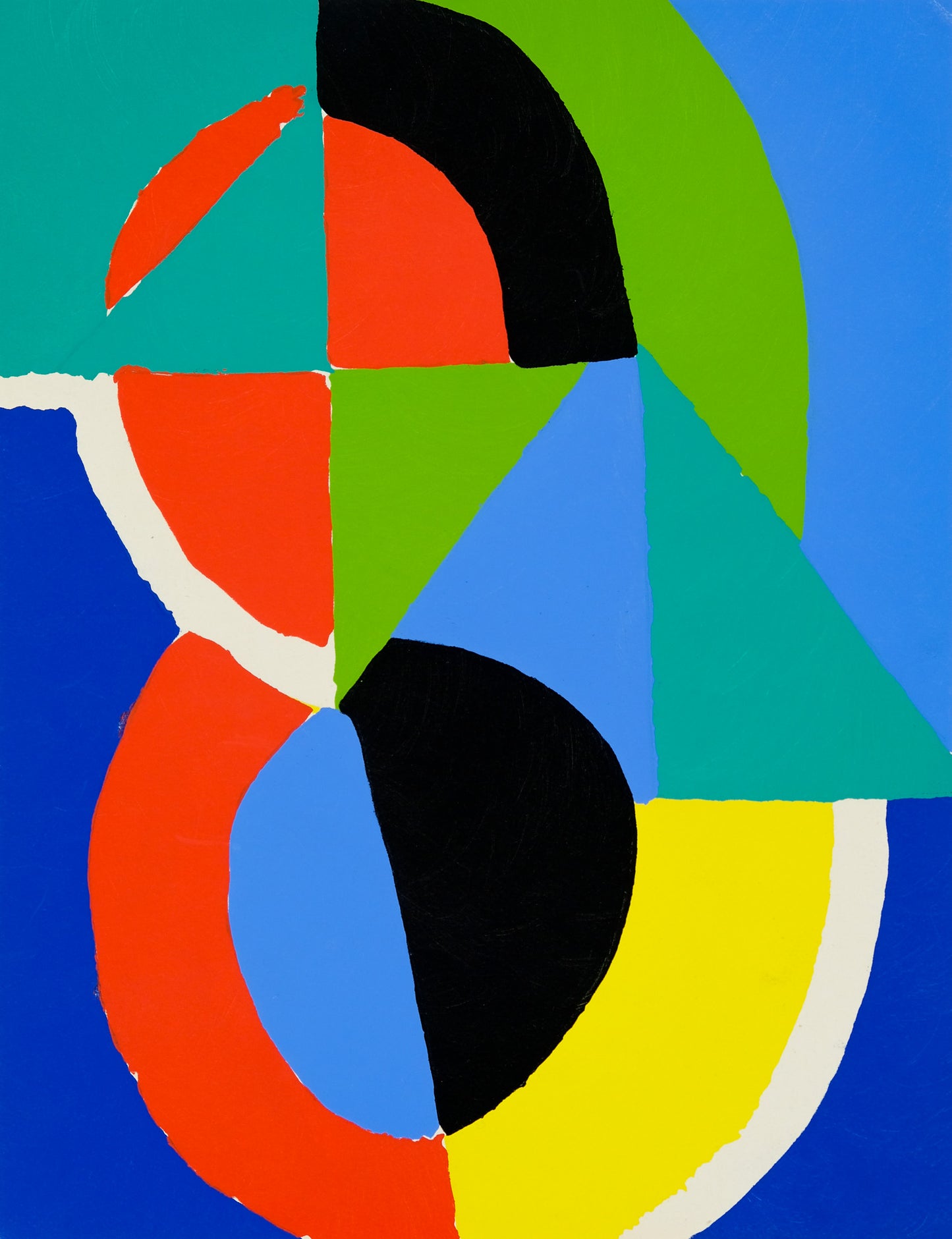 Sonia DELAUNAY : Rythme de couleurs - Lithographie et pochoir original
