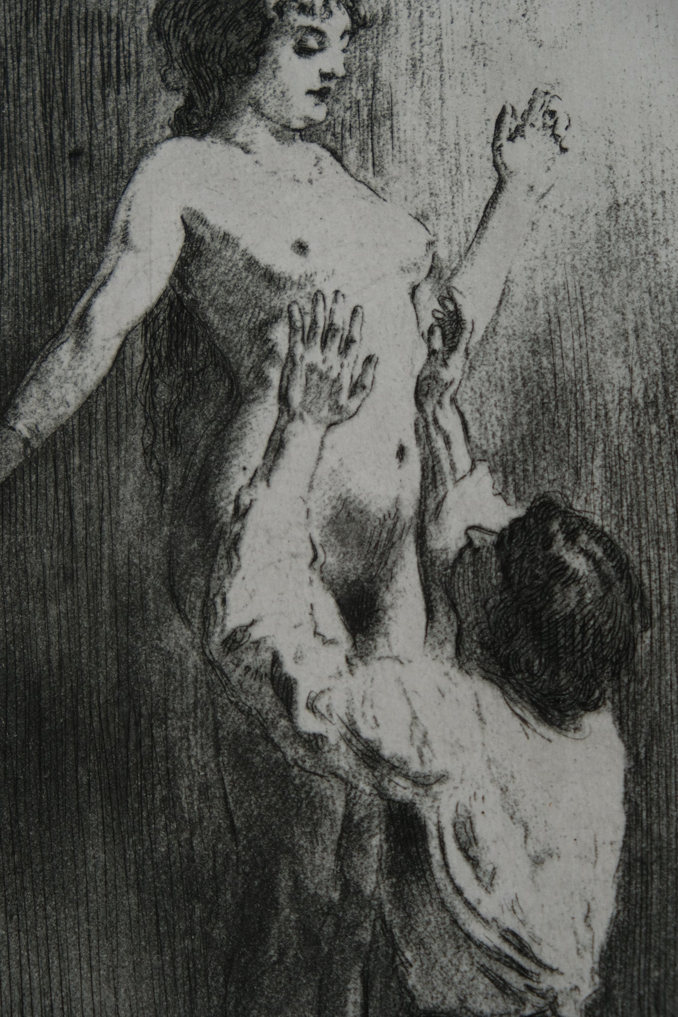 Alméry LOBEL RICHE : Admiration du corps féminin - Gravure originale