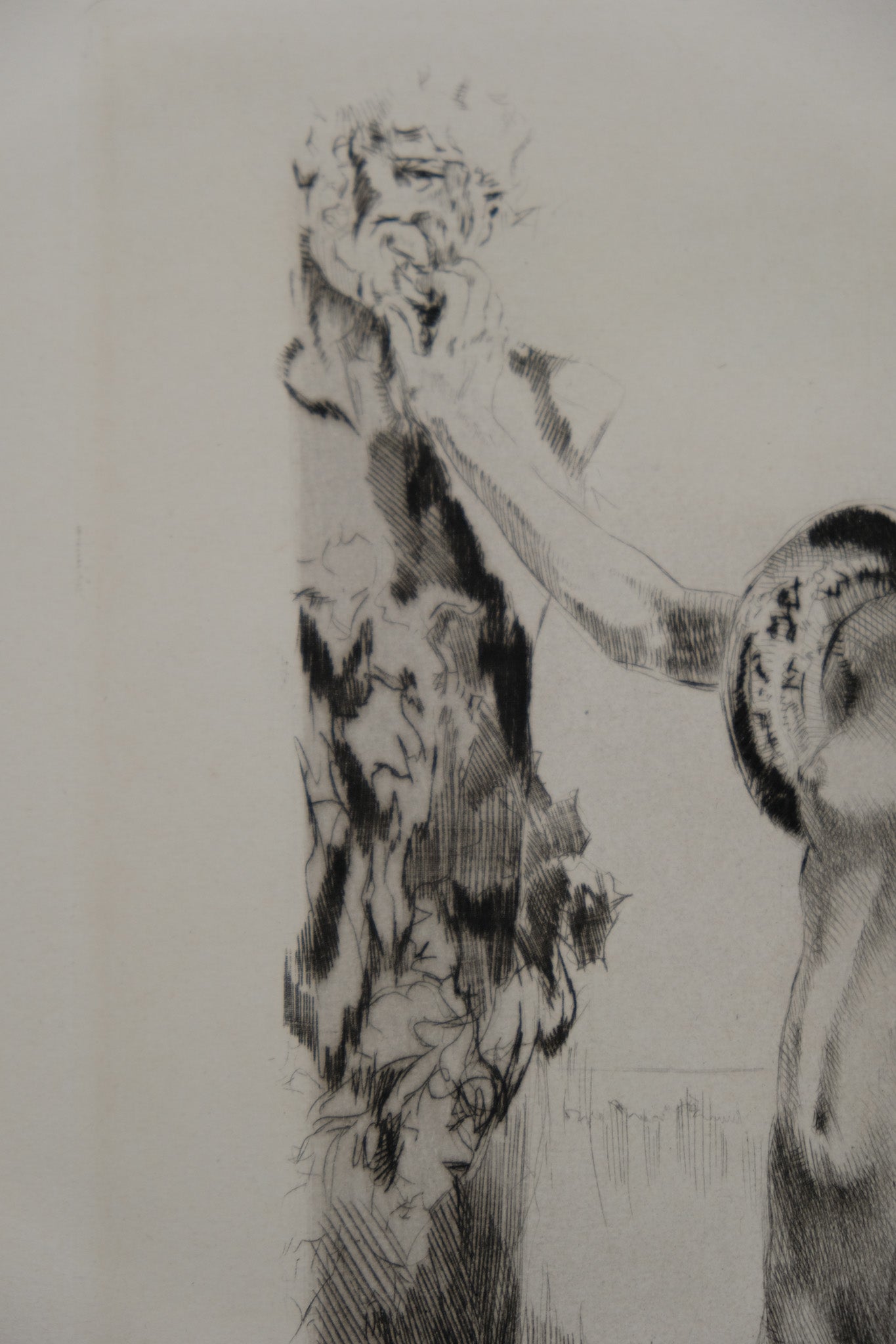 Alméry LOBEL RICHE : Nu au serpent - Gravure originale signée