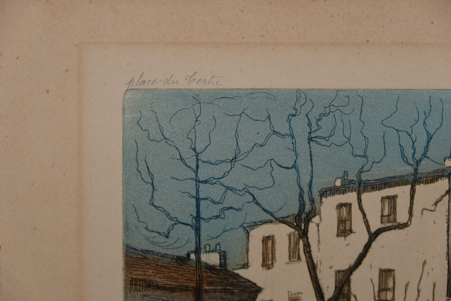 Paul TRELADE (Gen PAUL) : La place du Tertre - Gravure originale signée