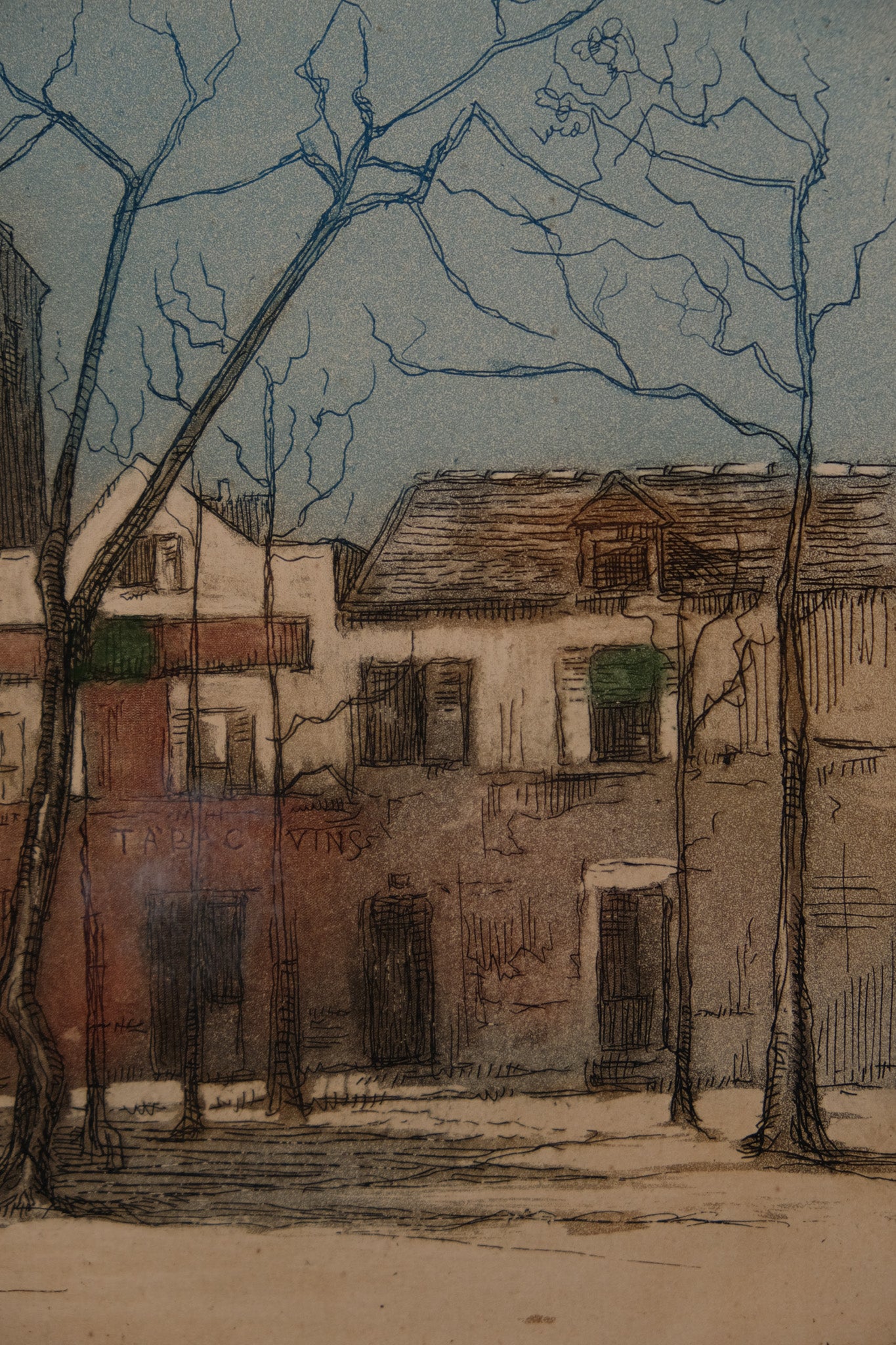 Paul TRELADE (Gen PAUL) : La place du Tertre - Gravure originale signée