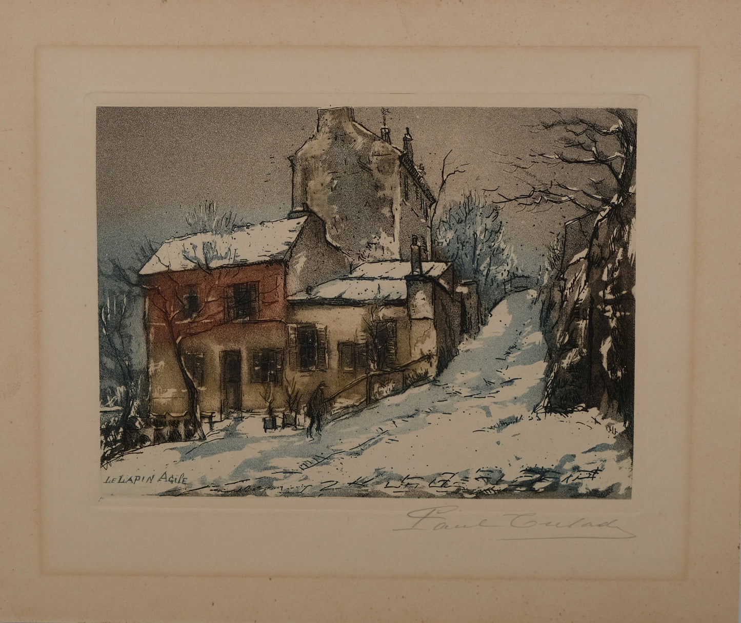 Paul TRELADE (Gen PAUL) : Le lapin agile - Gravure originale signée