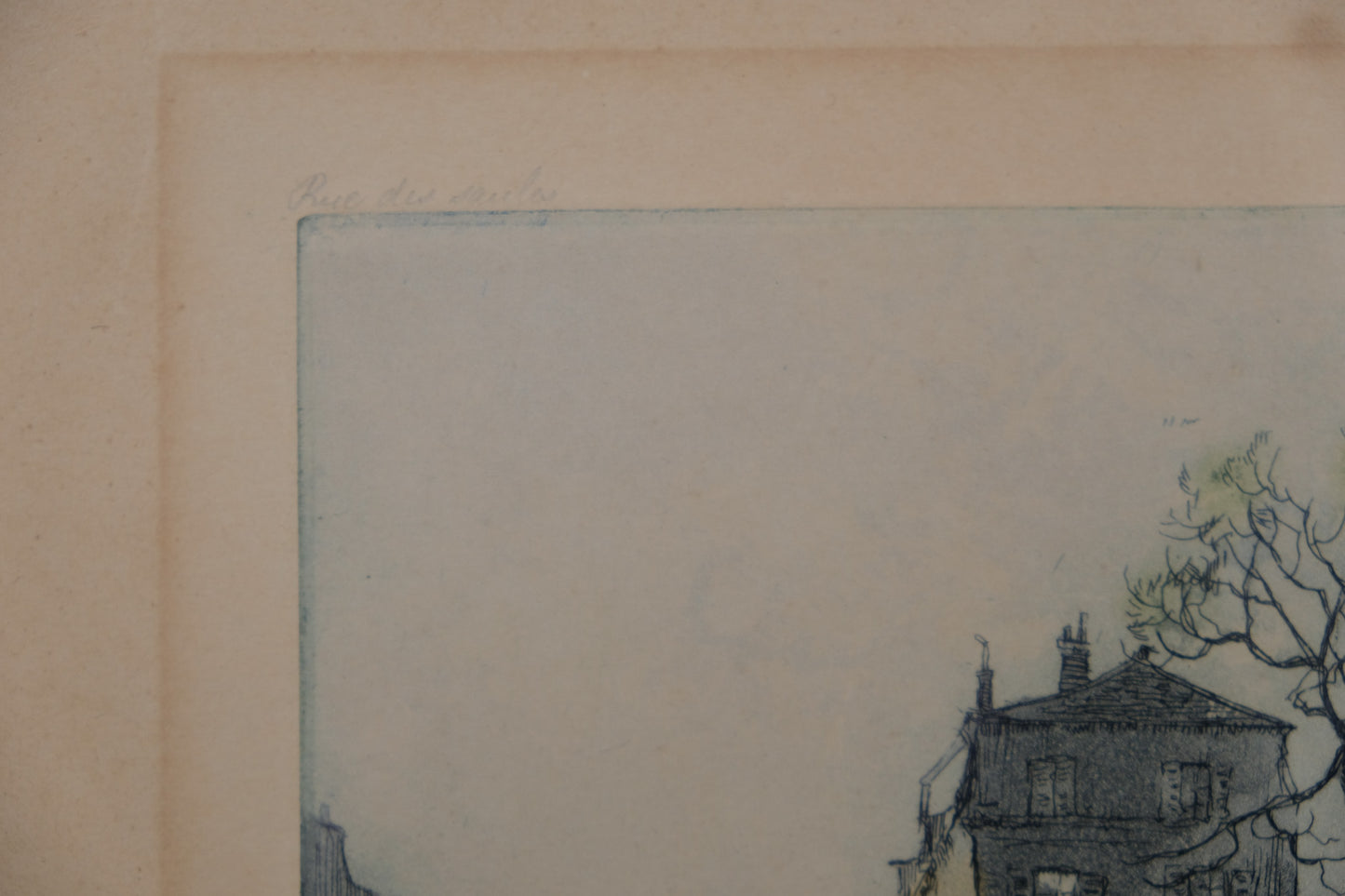 Paul TRELADE (Gen PAUL) : Rue des saules - Gravure originale signée