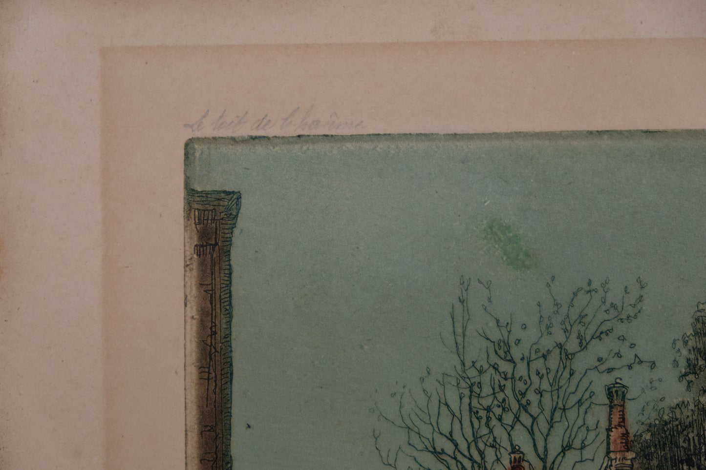 Paul TRELADE (Gen PAUL) : Le toit de chaume - Gravure originale signée