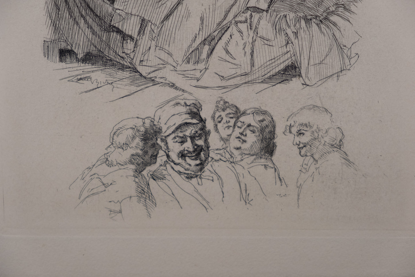 Alméry LOBEL RICHE : Les amants endormis - Gravure originale signée