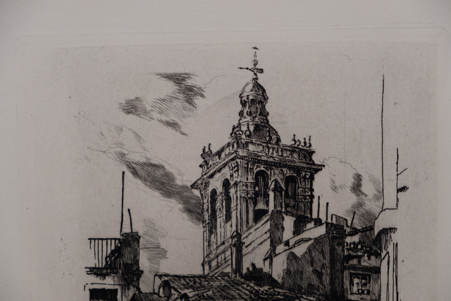 Alméry LOBEL RICHE : San Salvador- Gravure originale signée