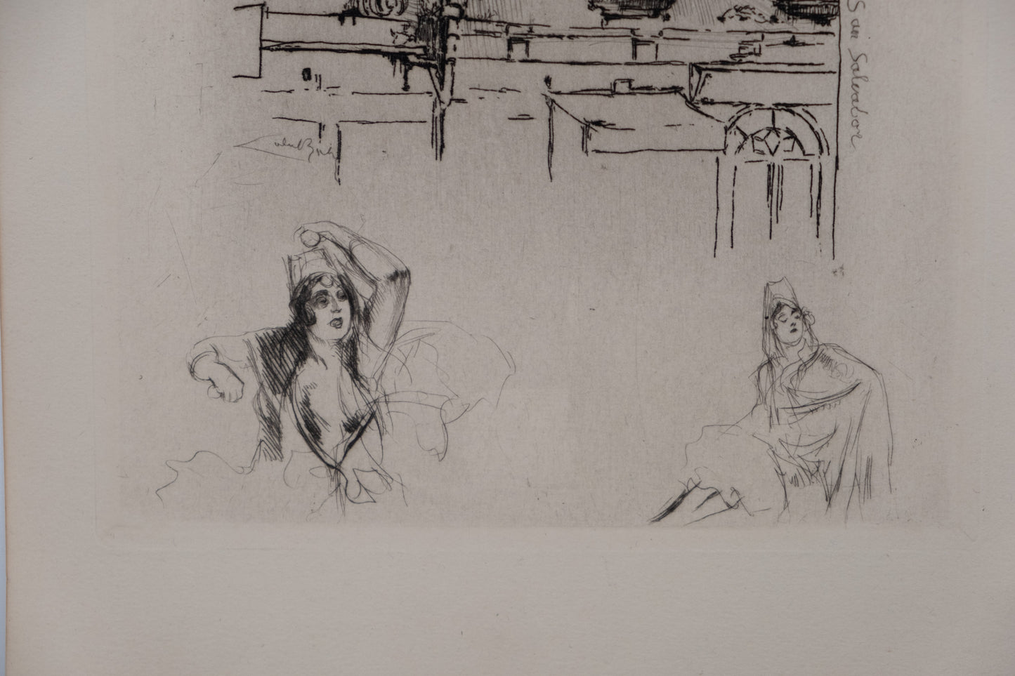 Alméry LOBEL RICHE : San Salvador- Gravure originale signée