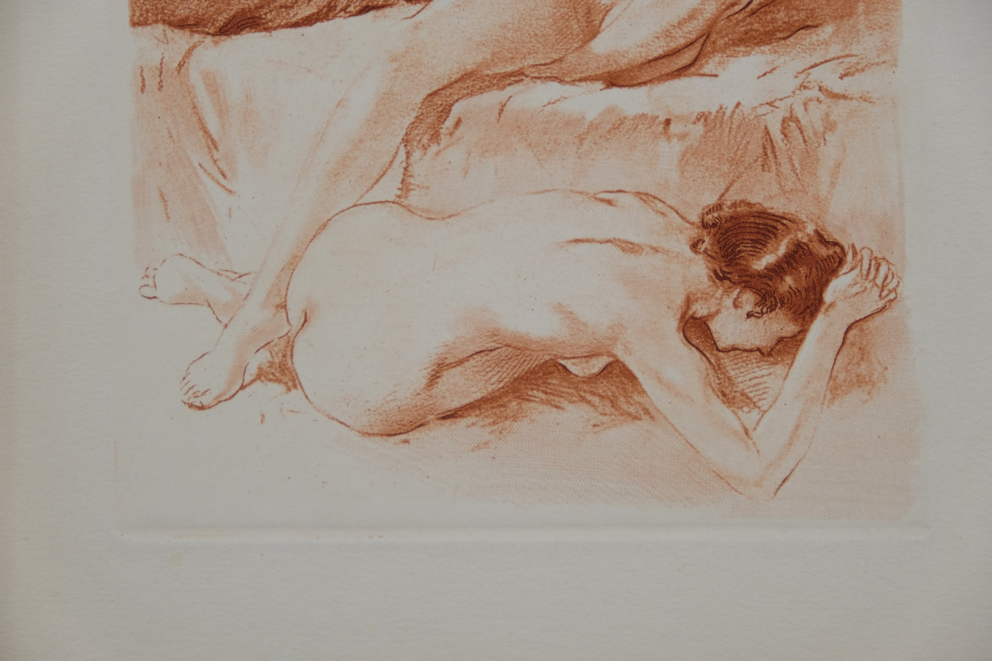 Alméry LOBEL RICHE : Repos sensuel - Gravure originale signée