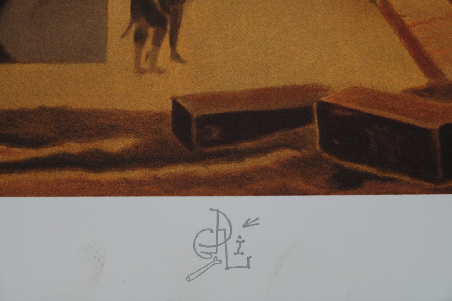 Salvador DALI : La main de Dali retirant une Toison d'Or - Lithographie signée