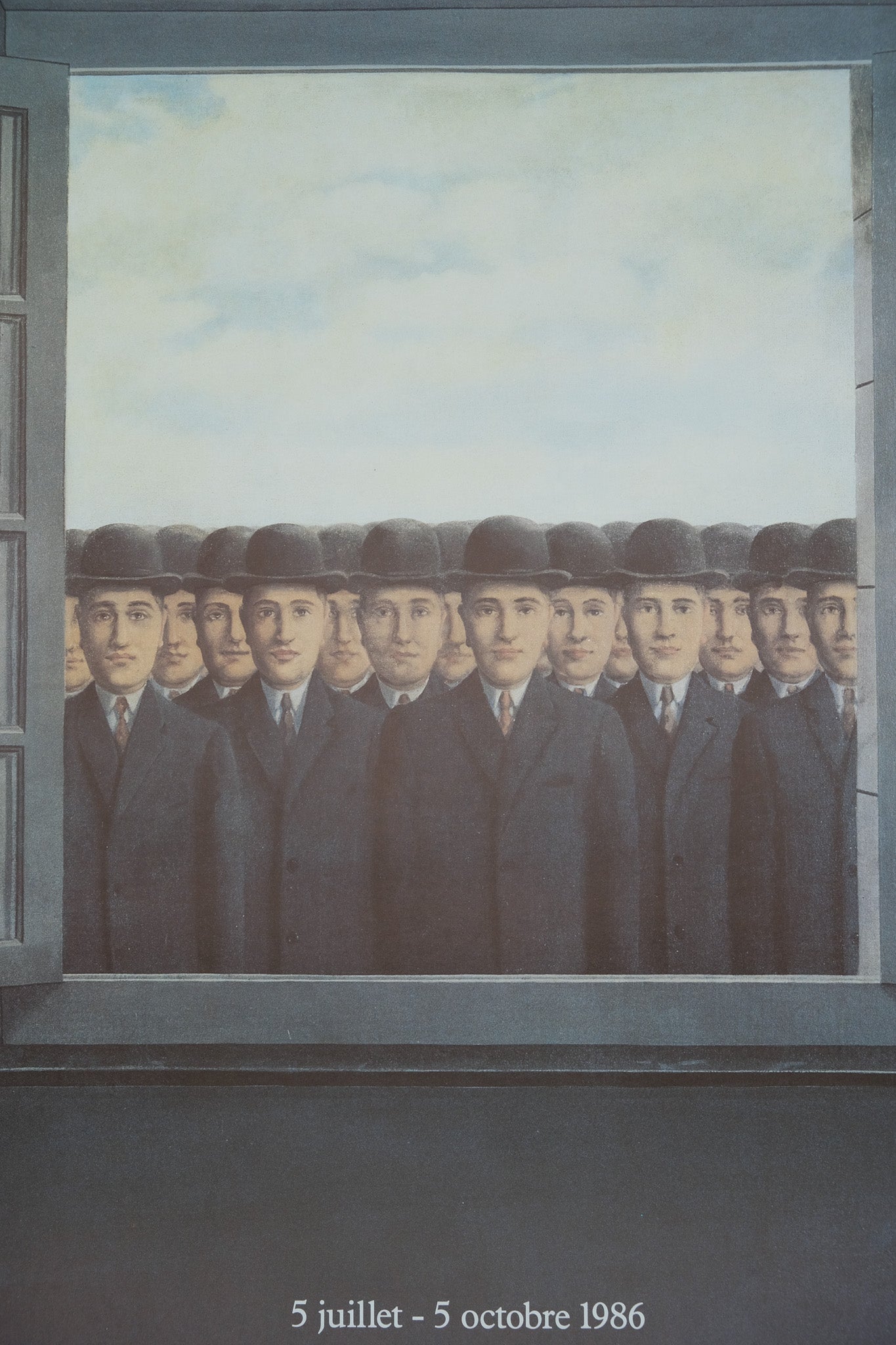 René MAGRITTE : Hommes aux chapeaux - Affiche originale