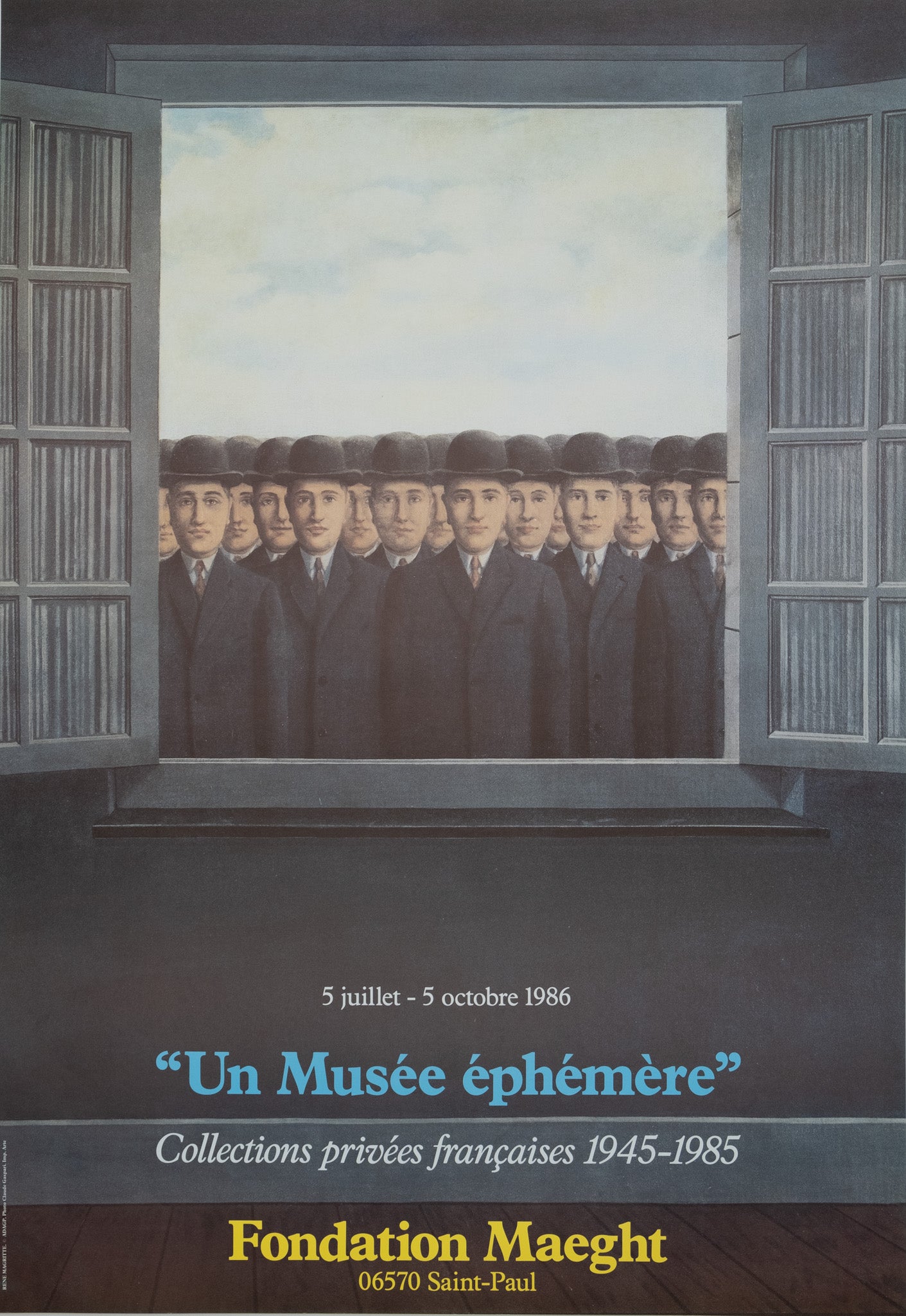 René MAGRITTE : Hommes aux chapeaux - Affiche originale