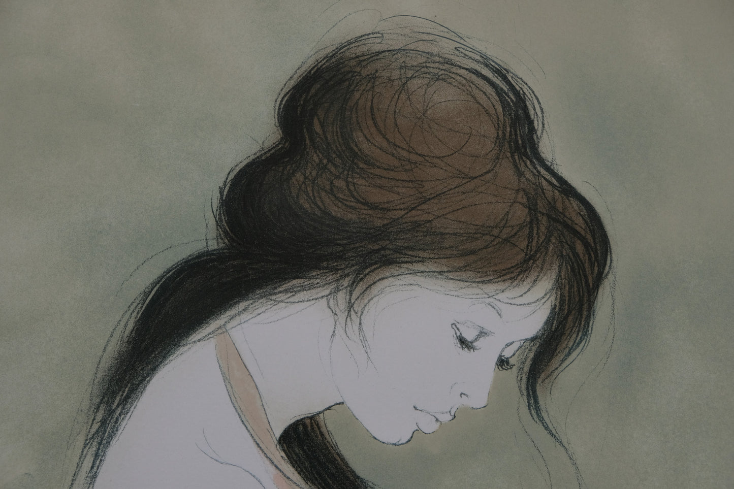 Bernard CHAROY : Isabelle au foulard - Lithographie originale signée