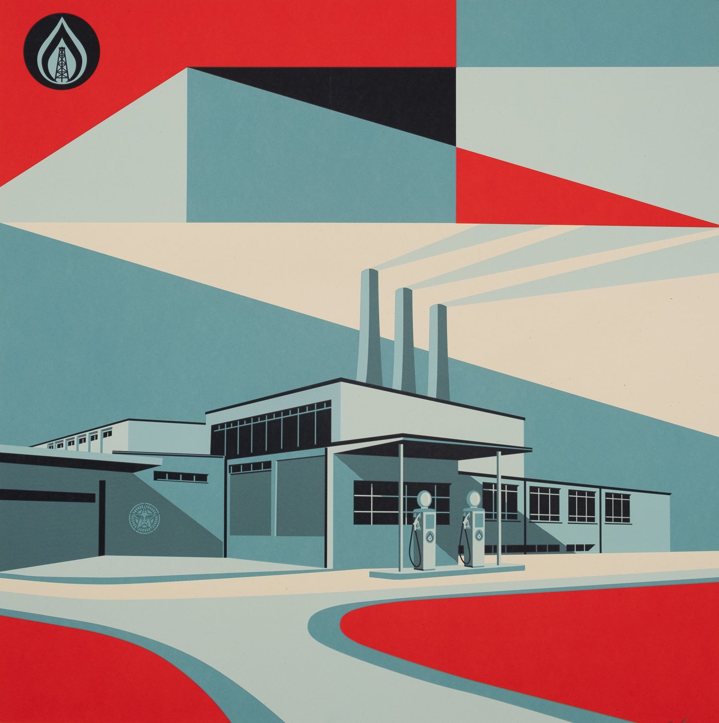 Shepard FAIREY (OBEY) : Downward Trajectory - Lithographie originale signée