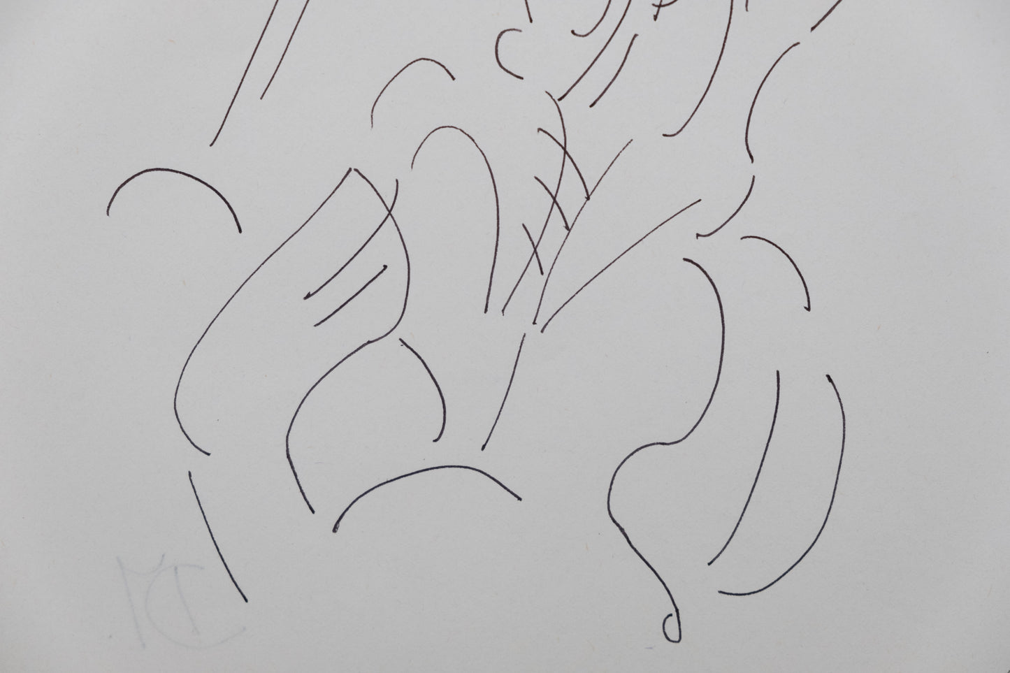Dora MAAR : Composition florale - Dessin original signé