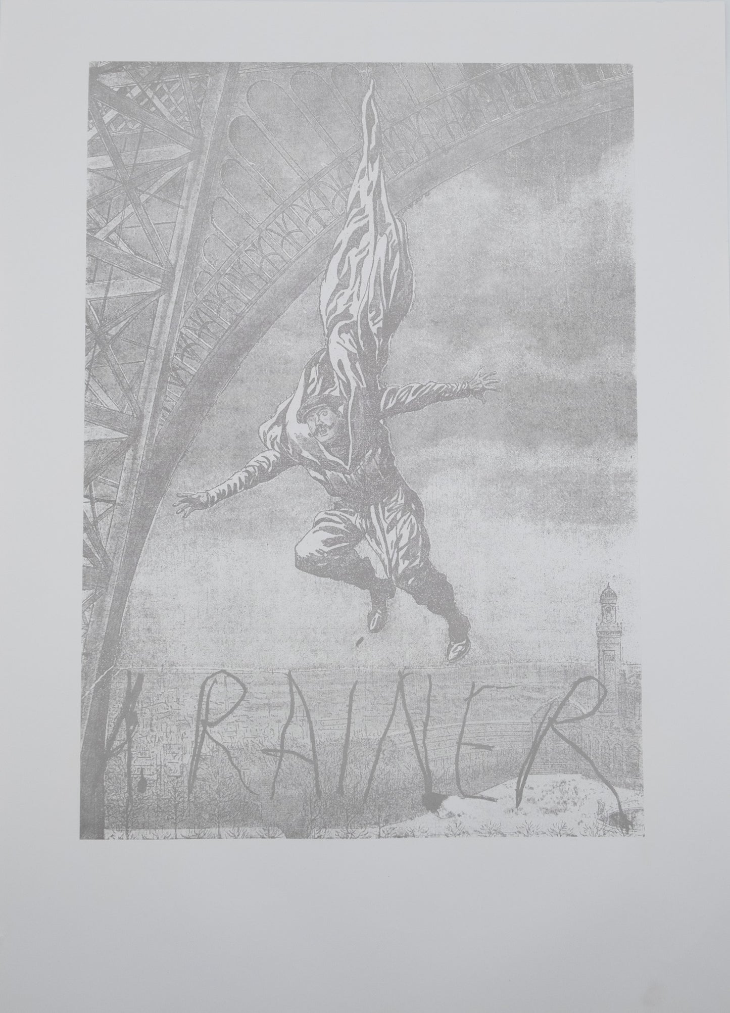 Arnulf RAINER : La Tour Eiffel - Lithographie originale signée