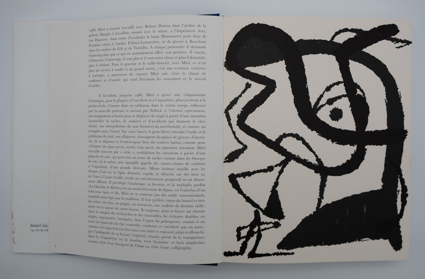 Joan MIRO : Catalogues raisonné Miro Graveur 4 volumes - 8 bois gravés originaux