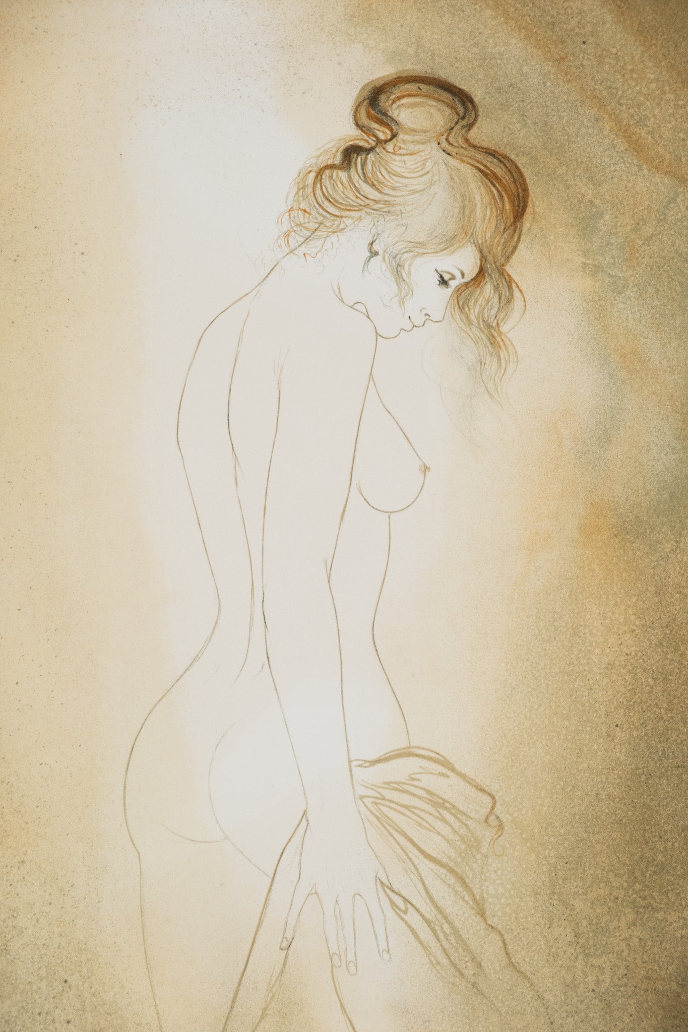 Bernard CHAROY : Nu de Virginie - Lithographie originale signée
