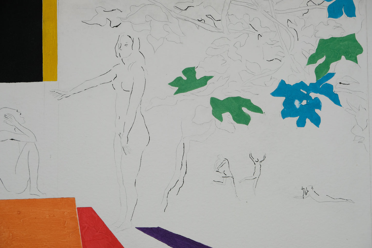 Paul GUIRAMAND : Hommage à Matisse - Gravure originale signée