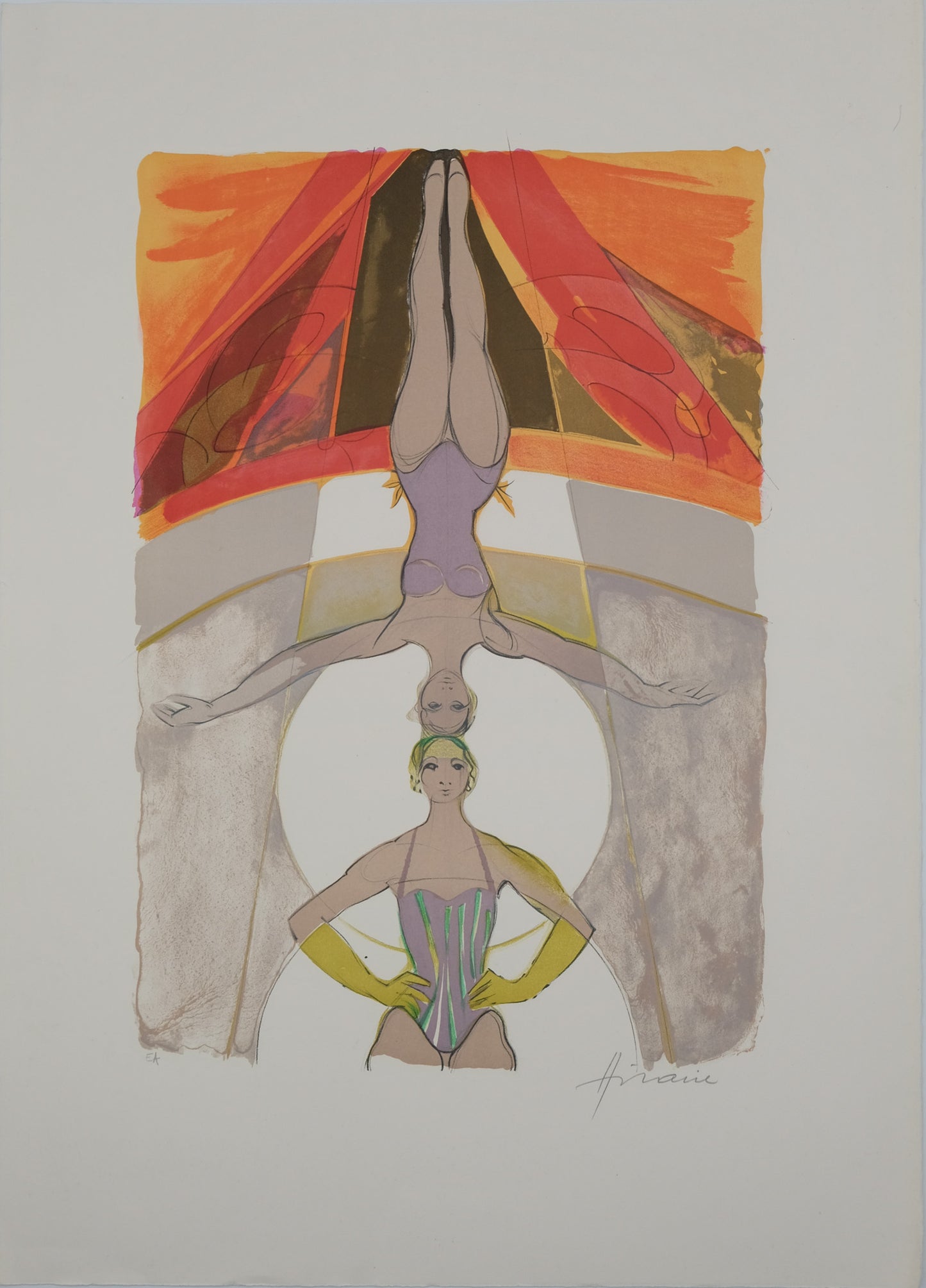 Camille HILAIRE : Les équilibristes - Lithographie originale signée