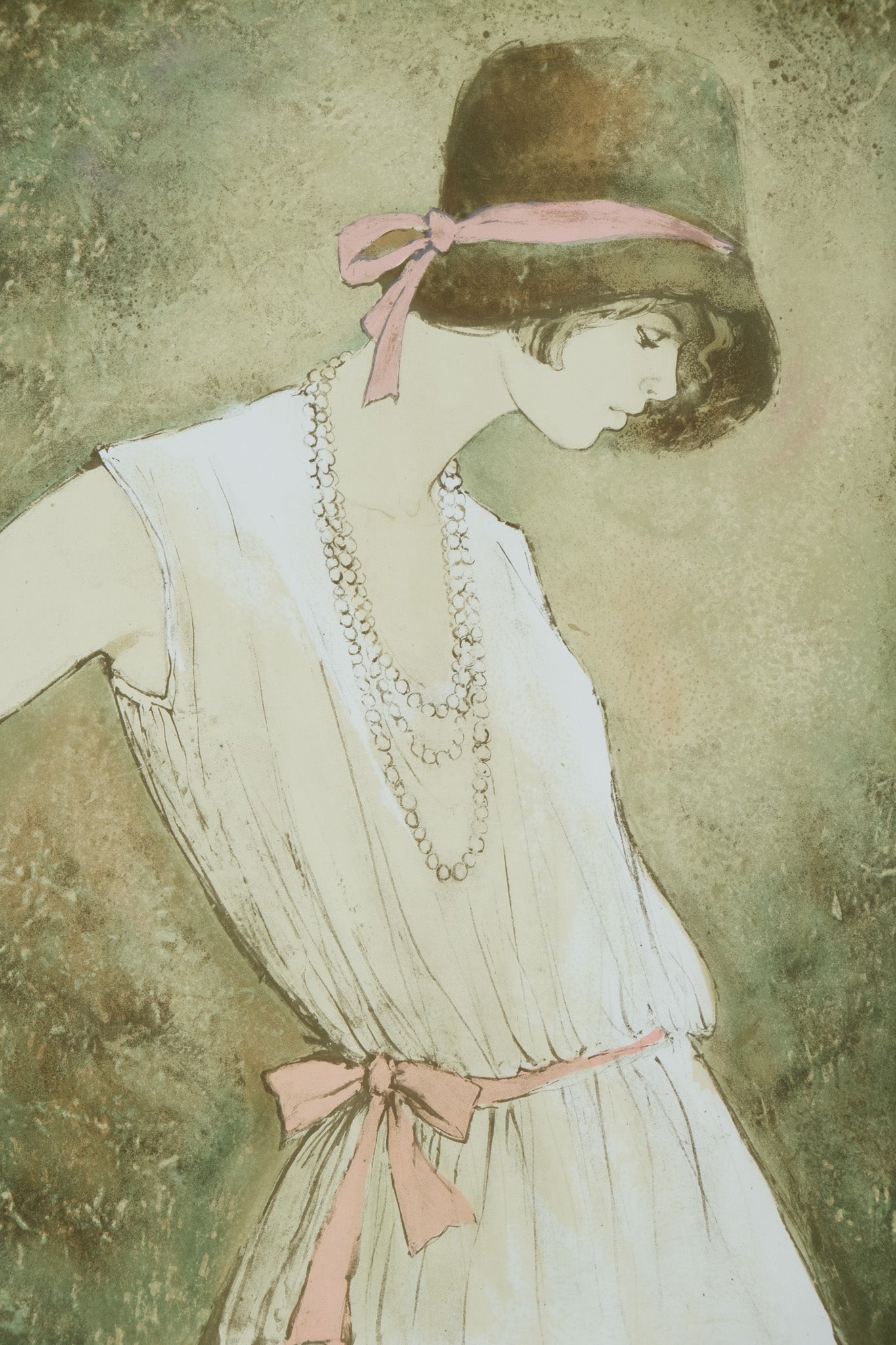 Bernard CHAROY : Charlotte au collier - Lithographie originale signée