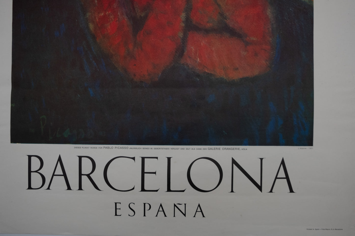 Pablo PICASSO : L'attente - Affiche originale signée