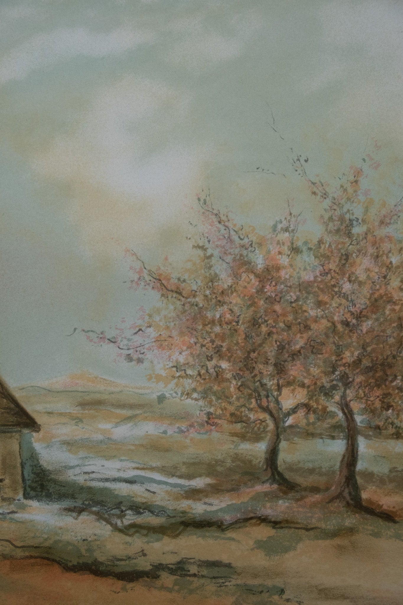 MADUZAC : La chaumière au bord de la rivière - Lithographie originale signée