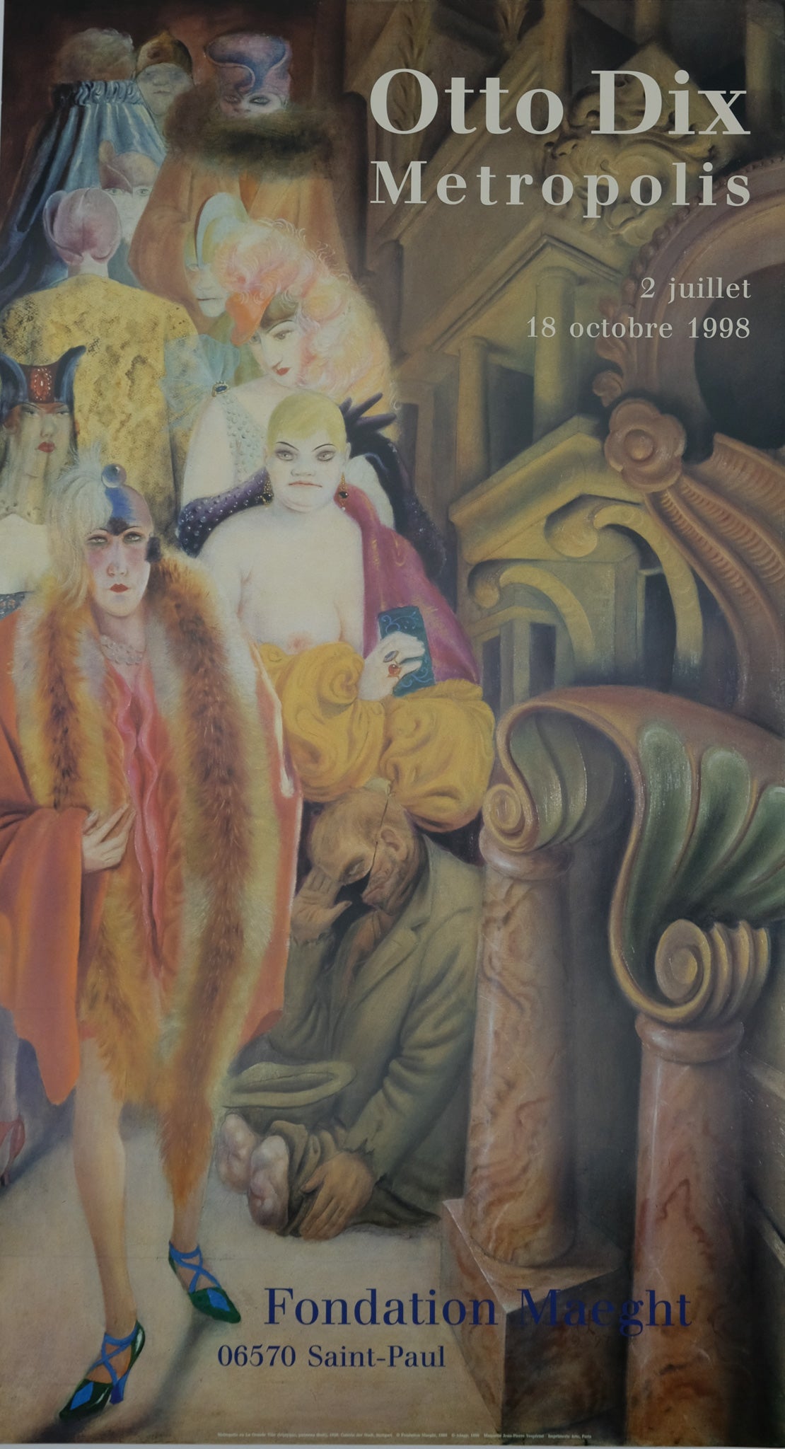 Otto DIX : Métropolis (La Grande Ville) - Affiche originale