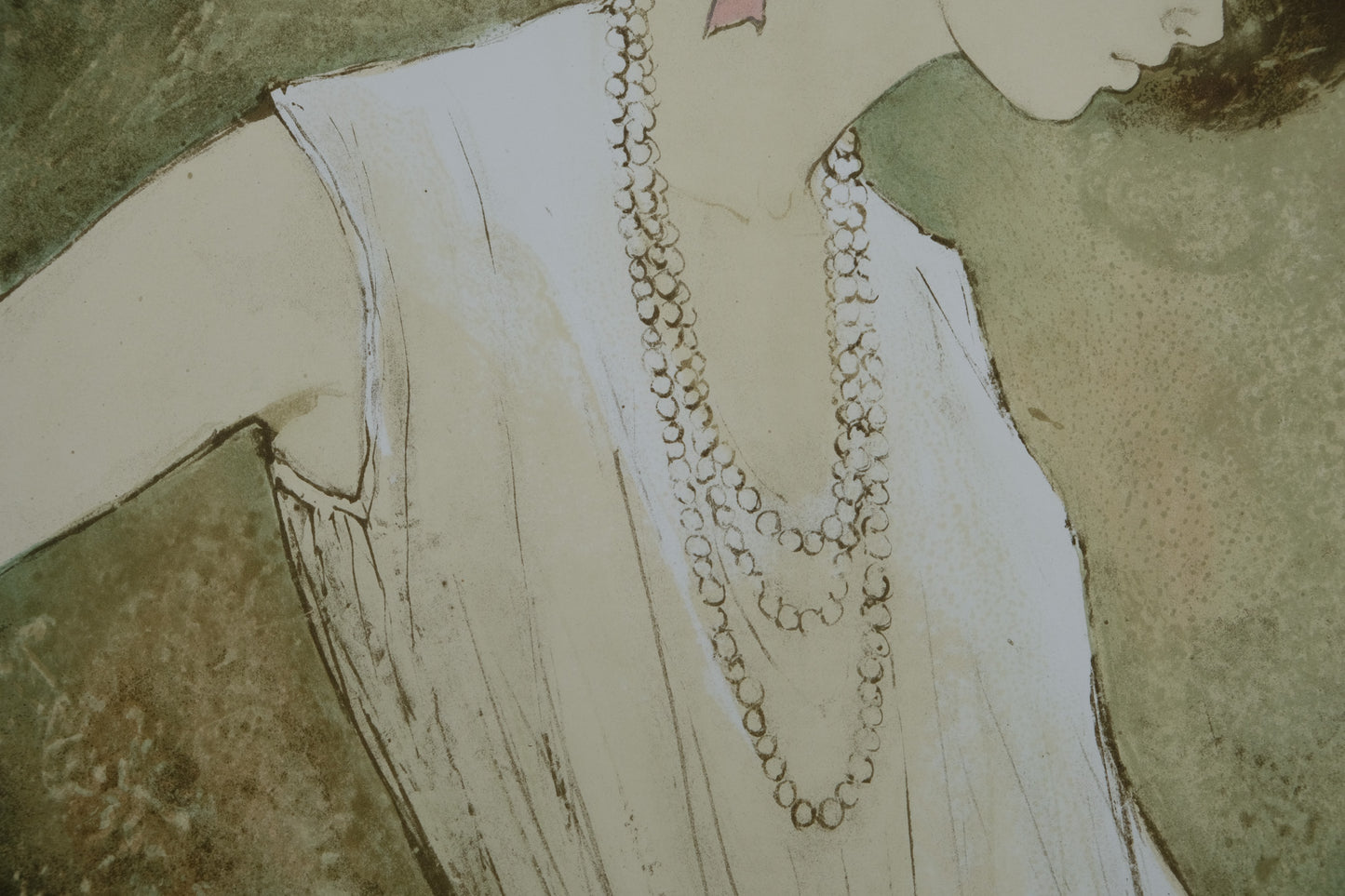Bernard CHAROY : Charlotte au collier - Lithographie originale signée