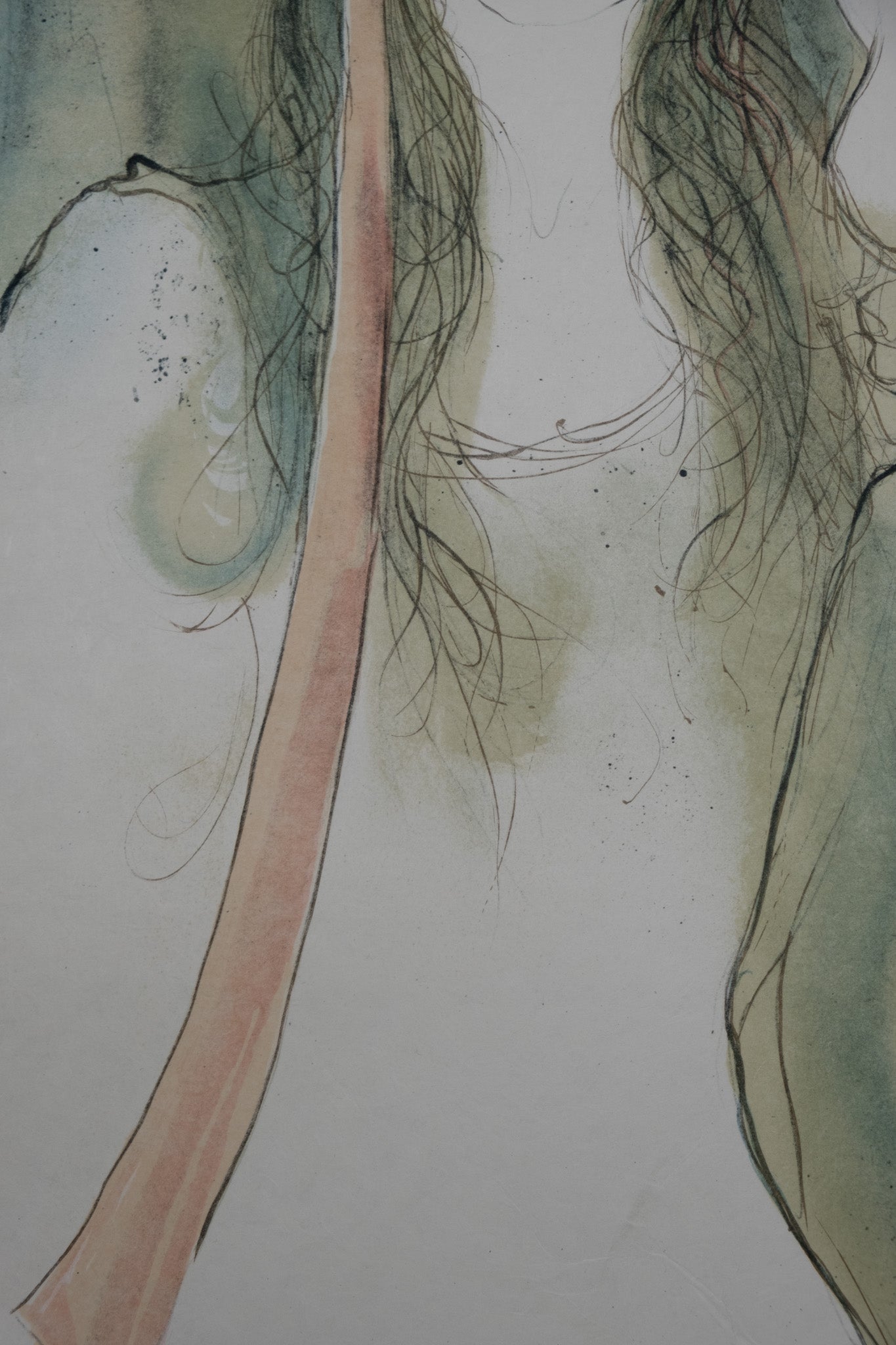 Bernard CHAROY : Portrait de Sophie au ruban - Lithographie originale signée