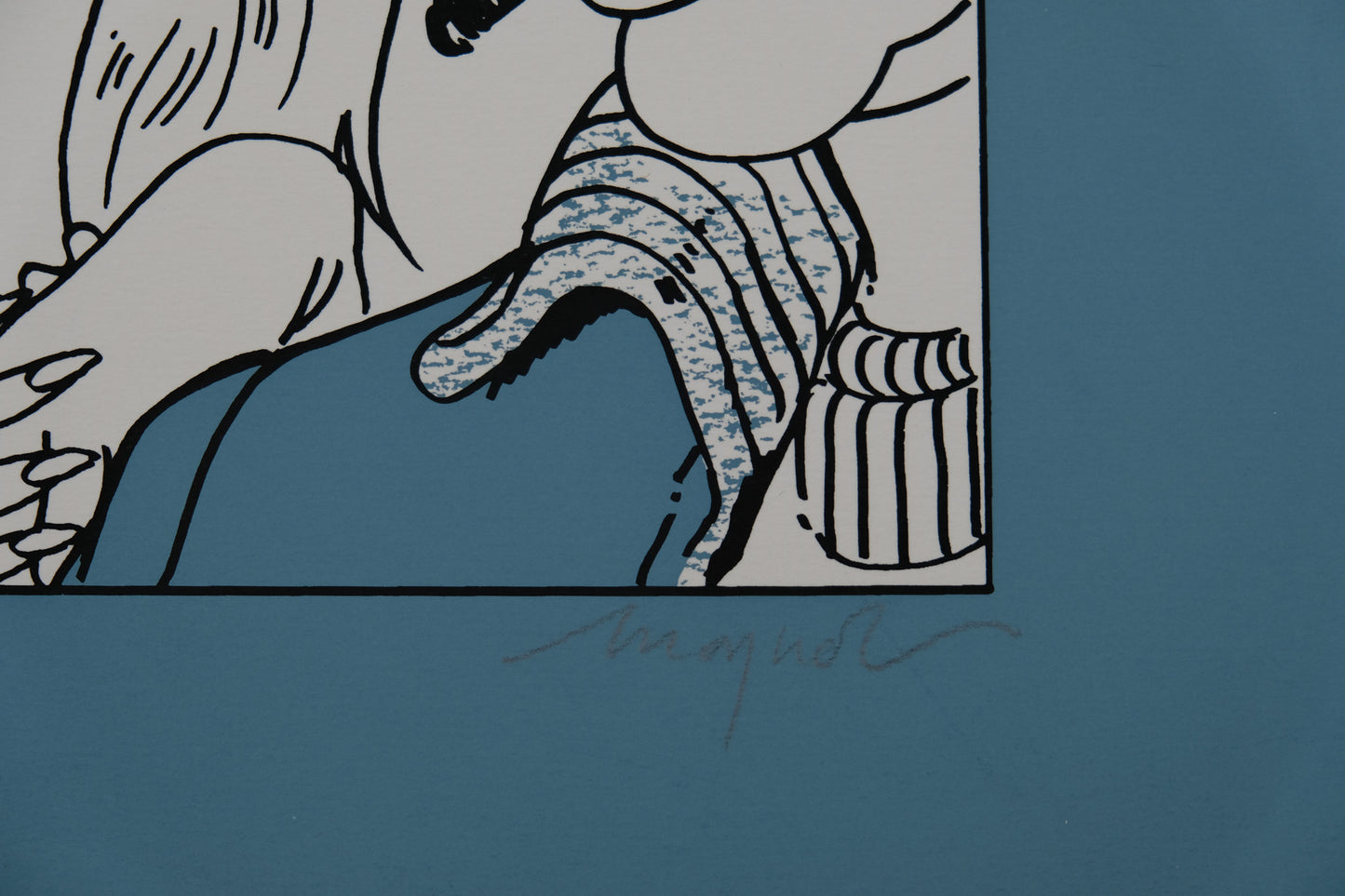 Emmanuel MOYNOT : La pension des deux-roses - Lithographie originale signée