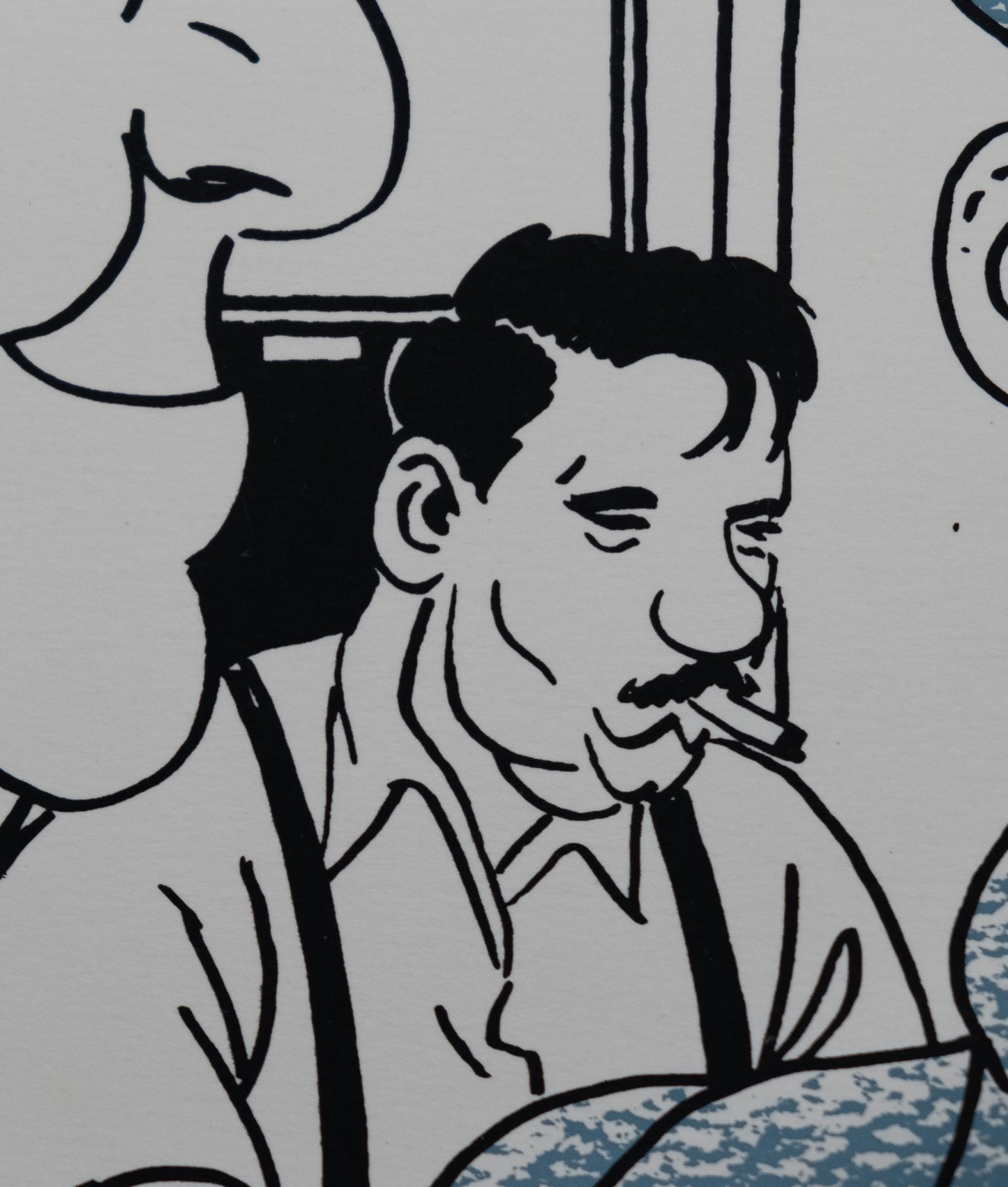 Emmanuel MOYNOT : La pension des deux-roses - Lithographie originale signée