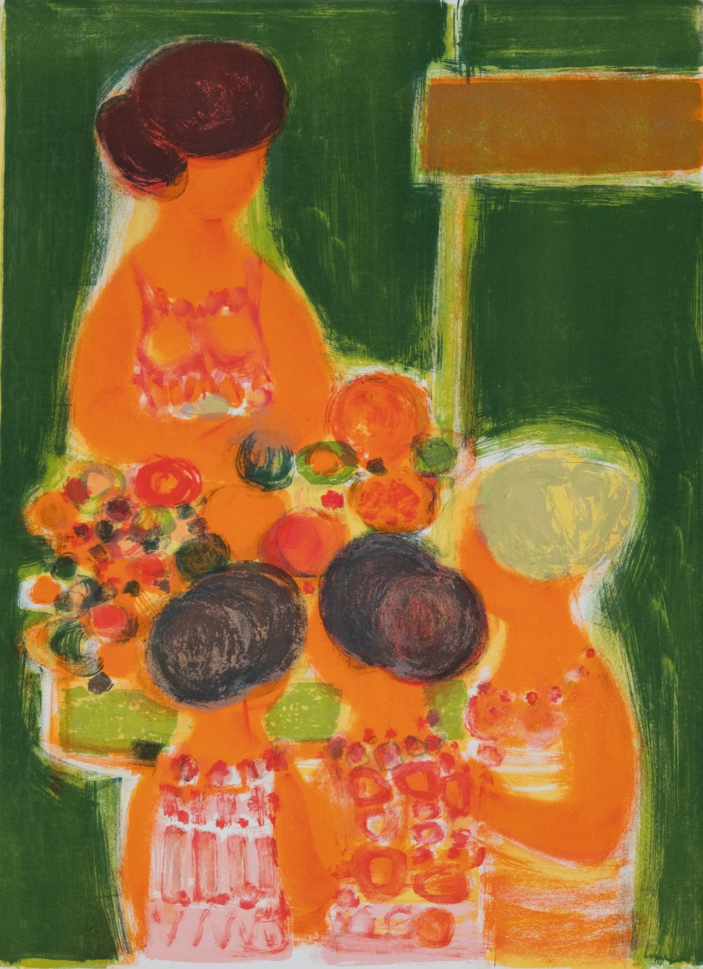 Frédéric MENGUY : La marchande de fleurs - Lithographie originale signée