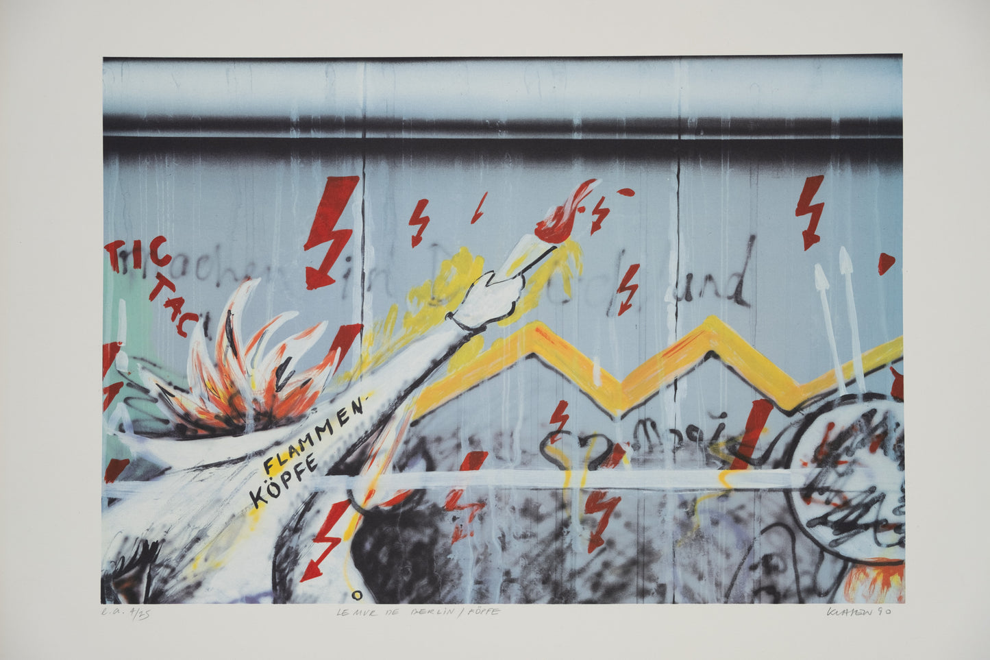 Peter KLASEN : Köpfe - Lithographie originale signée