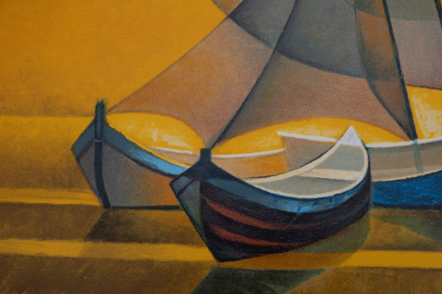 Louis TOFFOLI : Soleil couchant - Lithographie originale signée