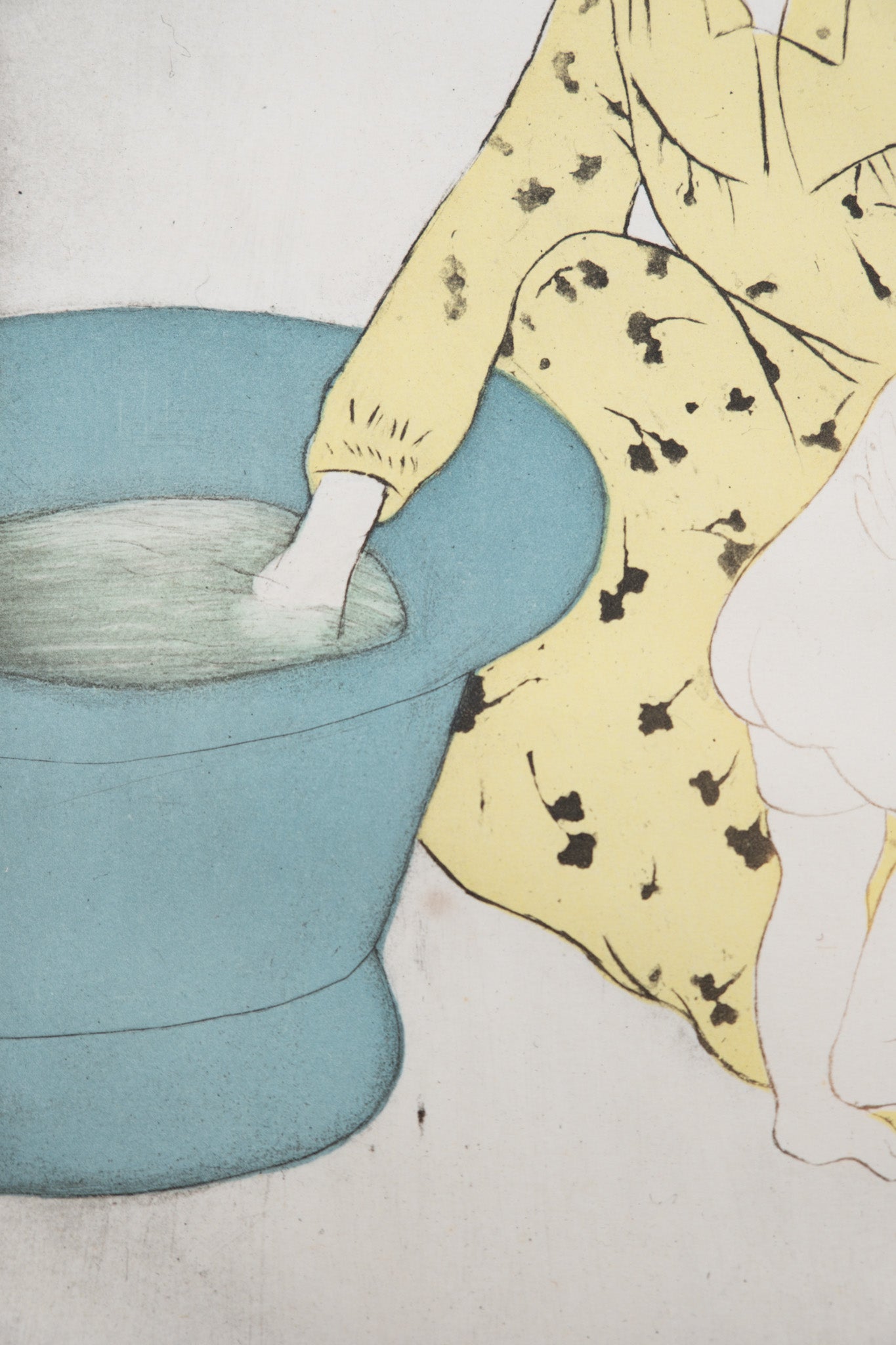 Mary CASSATT : Le bain de l'enfant - Gravure signée