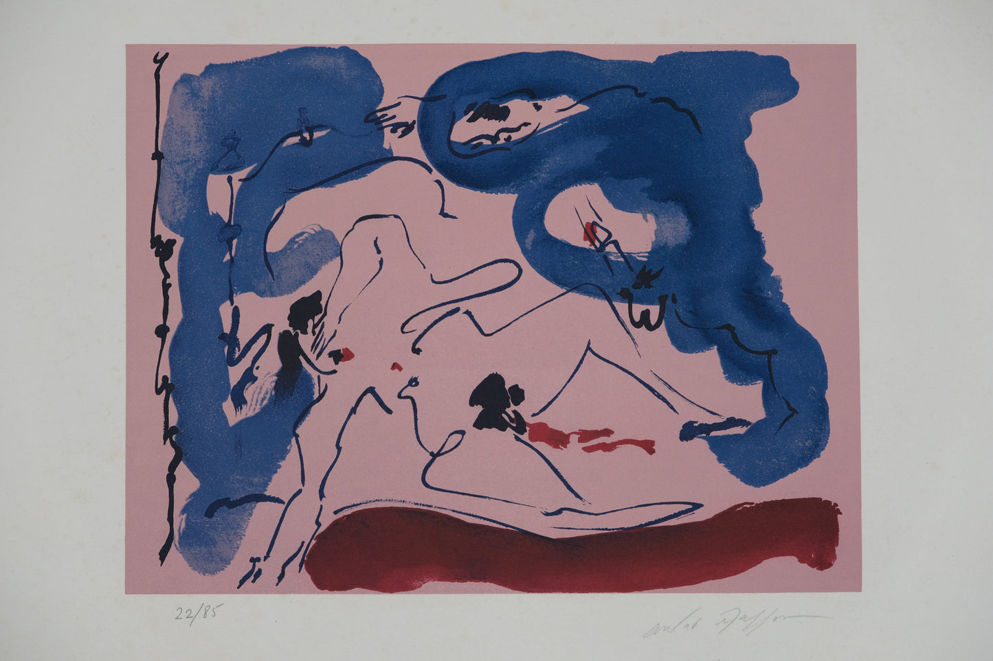 André MASSON : Erotique - Lithographie originale signée