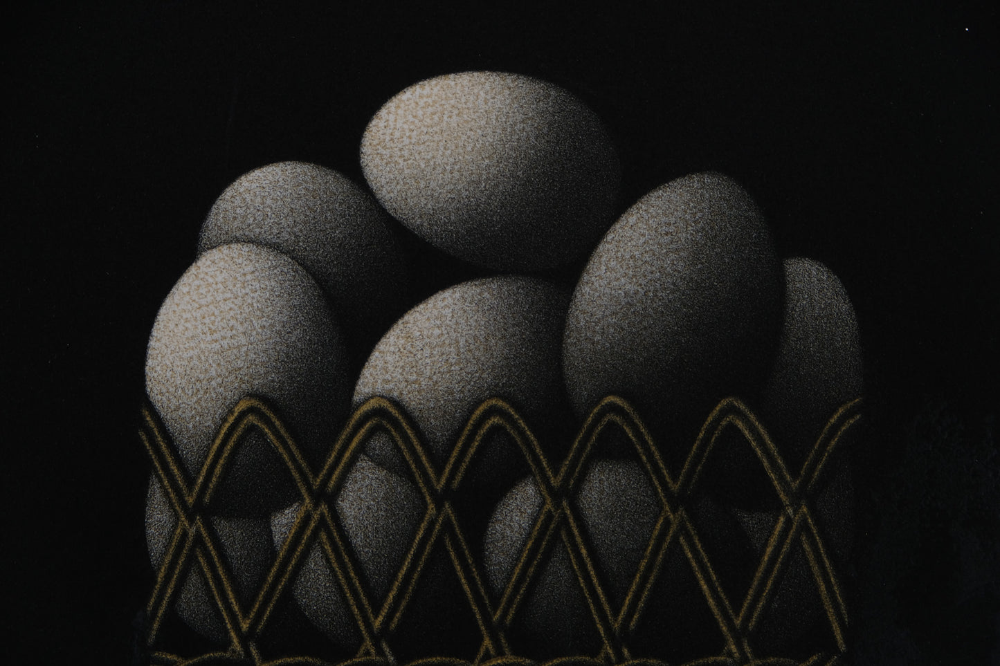 Mario AVATI : Des oeufs en Décembre - Gravure originale signée
