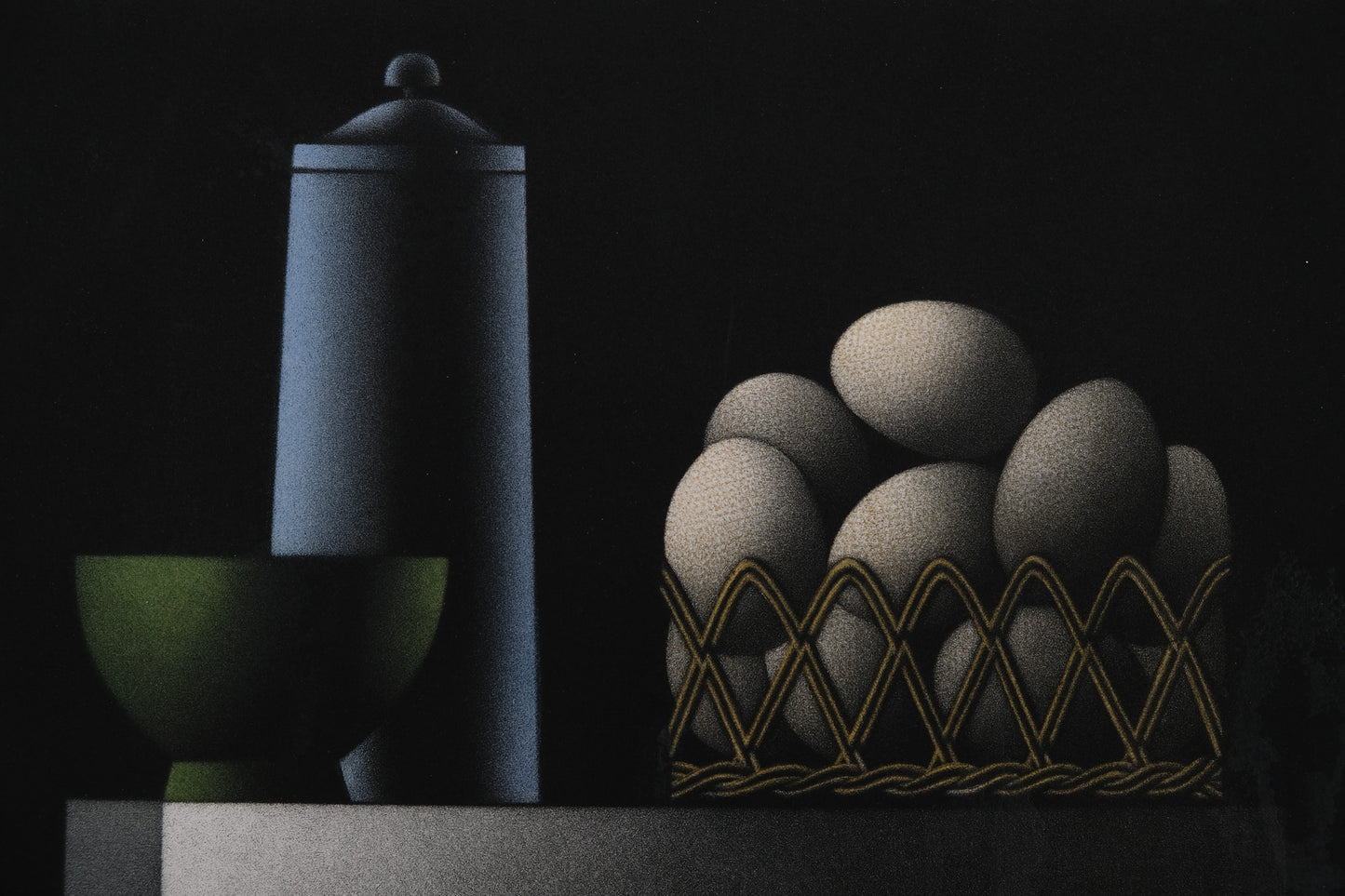 Mario AVATI : Des oeufs en Décembre - Gravure originale signée