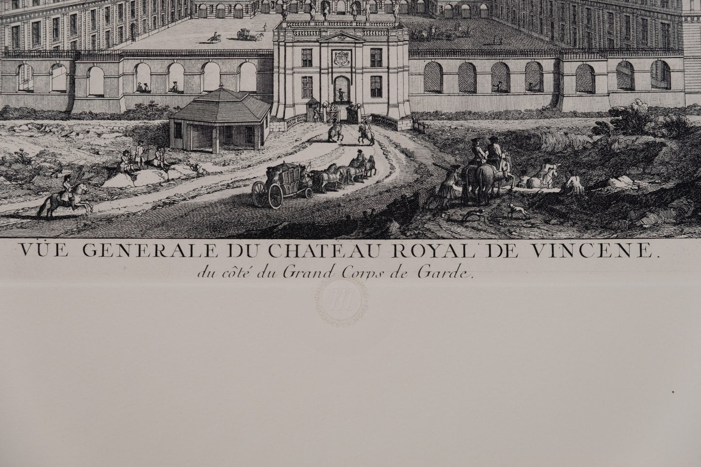 Jacques RIGAUD : Château royal de Vincennes - Gravure originale