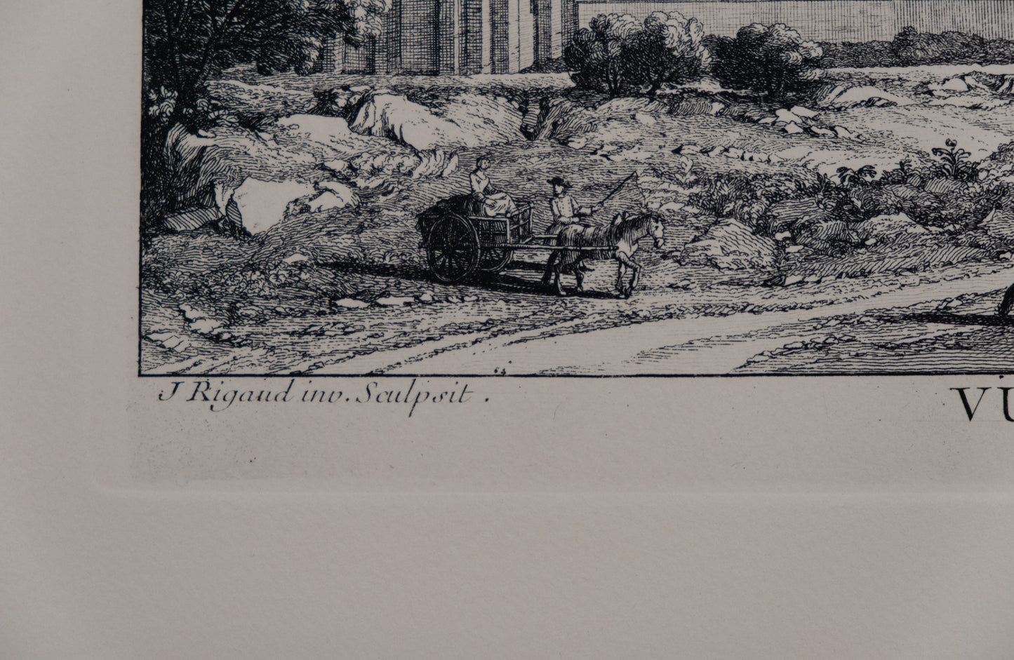 Jacques RIGAUD : Château royal de Vincennes - Gravure originale