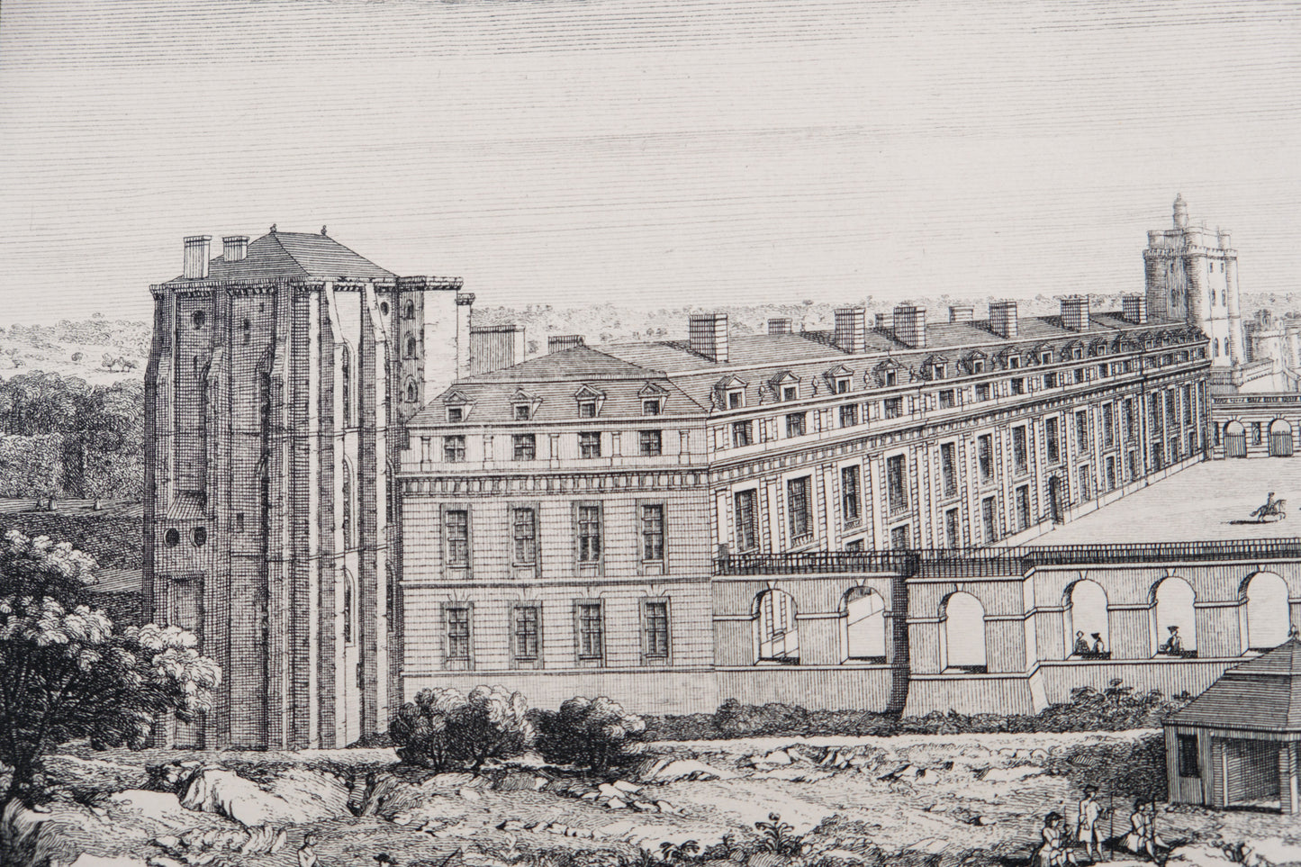 Jacques RIGAUD : Château royal de Vincennes - Gravure originale