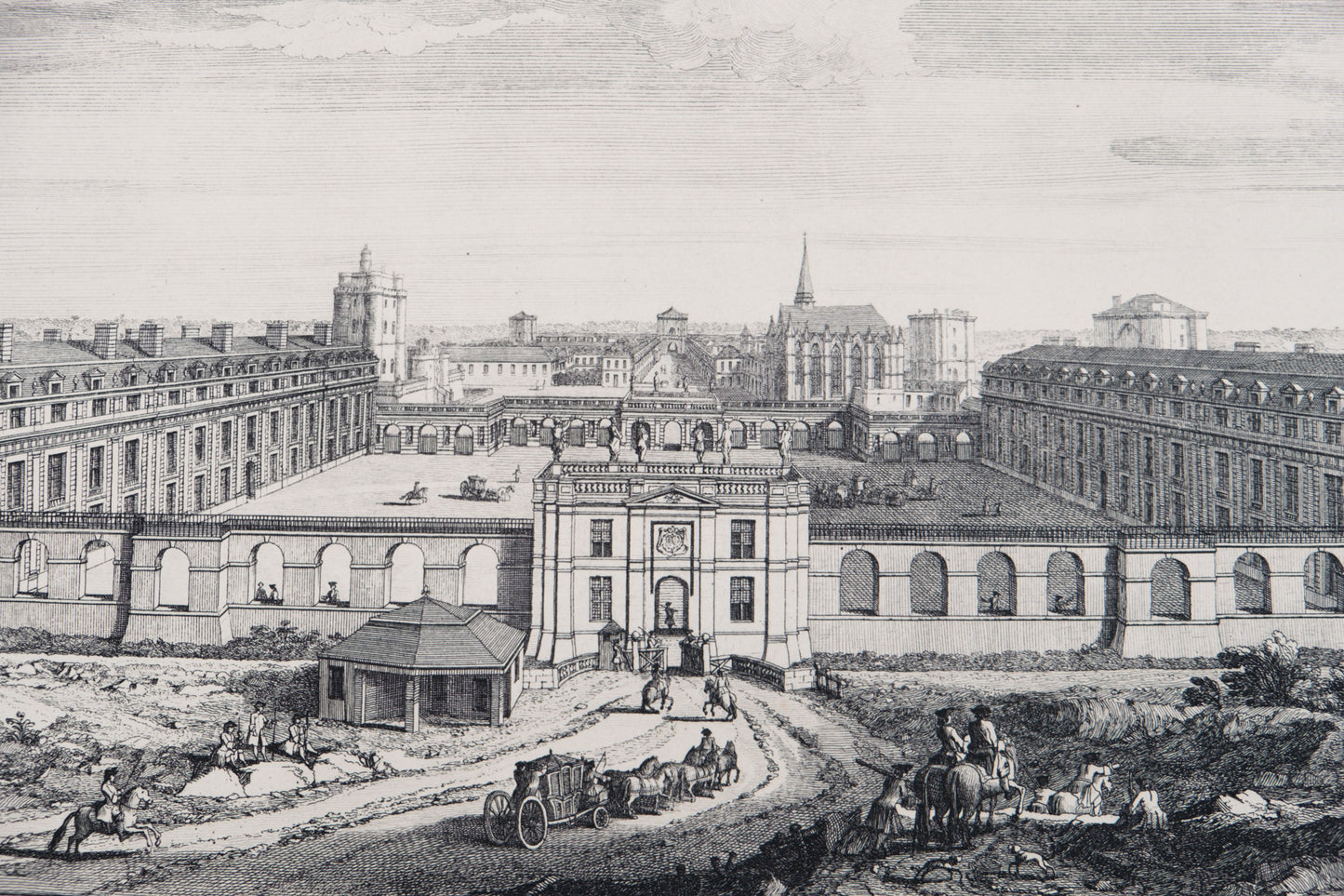 Jacques RIGAUD : Château royal de Vincennes - Gravure originale