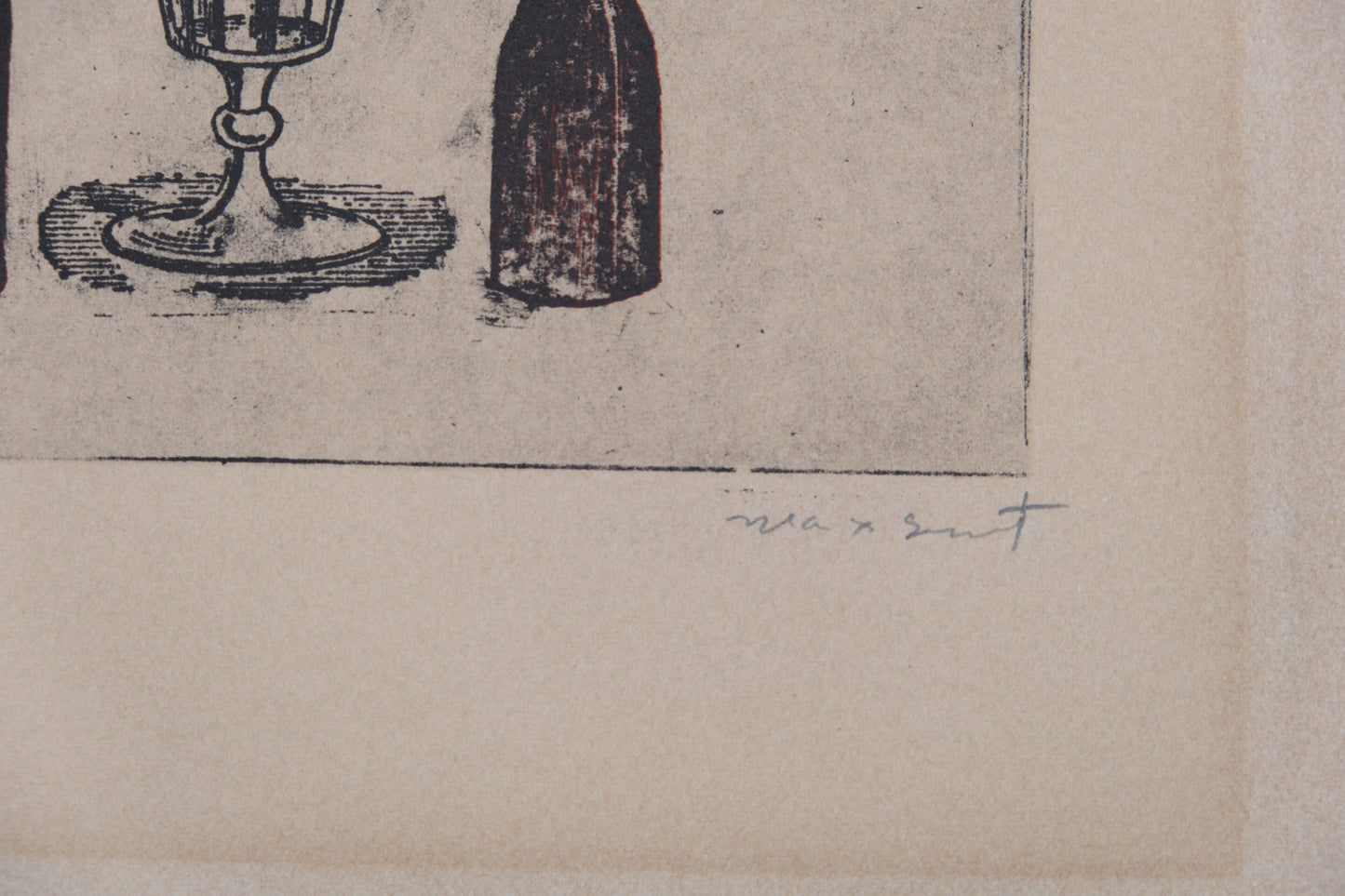 Max ERNST : Au fond du Beaujolais - Lithographie originale signée
