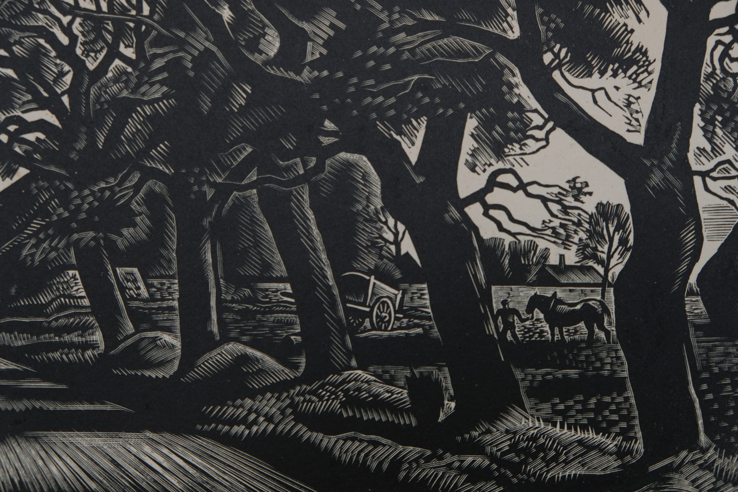 Louis Joseph SOULAS : La route de campagne - Gravure originale signée