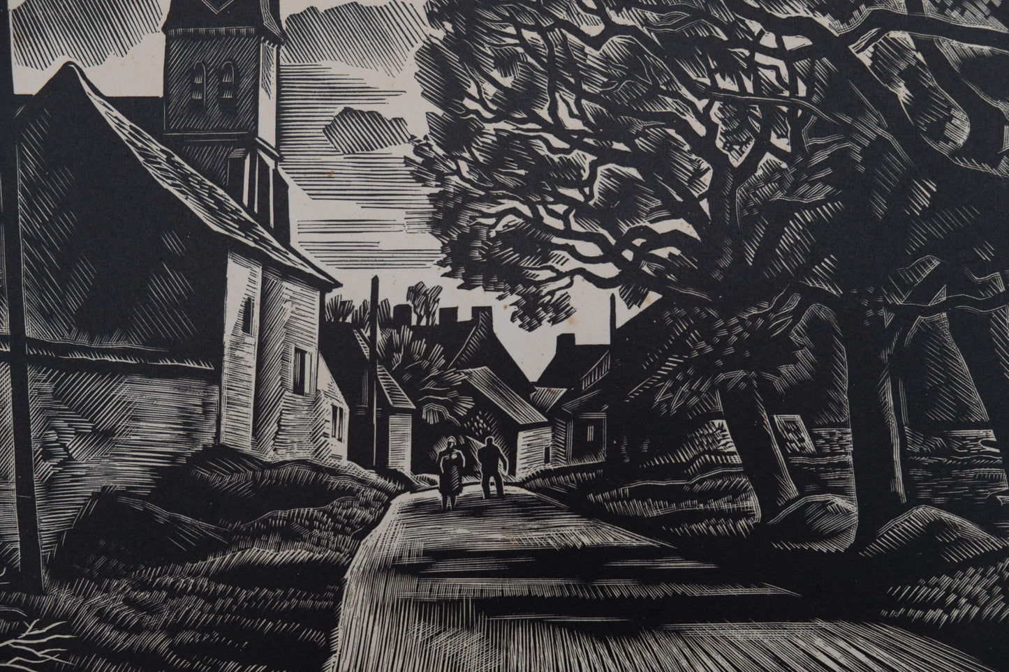 Louis Joseph SOULAS : La route de campagne - Gravure originale signée
