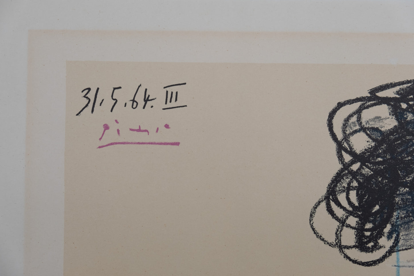 Pablo PICASSO : Homme à la marinière et à la cigarette - Lithographie signée