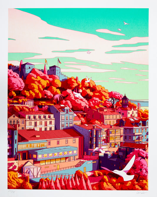 Camila NOGUEIRA : Vue de Lisbonne - Giclée originale signée