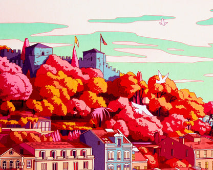 Camila NOGUEIRA : Vue de Lisbonne - Giclée originale signée