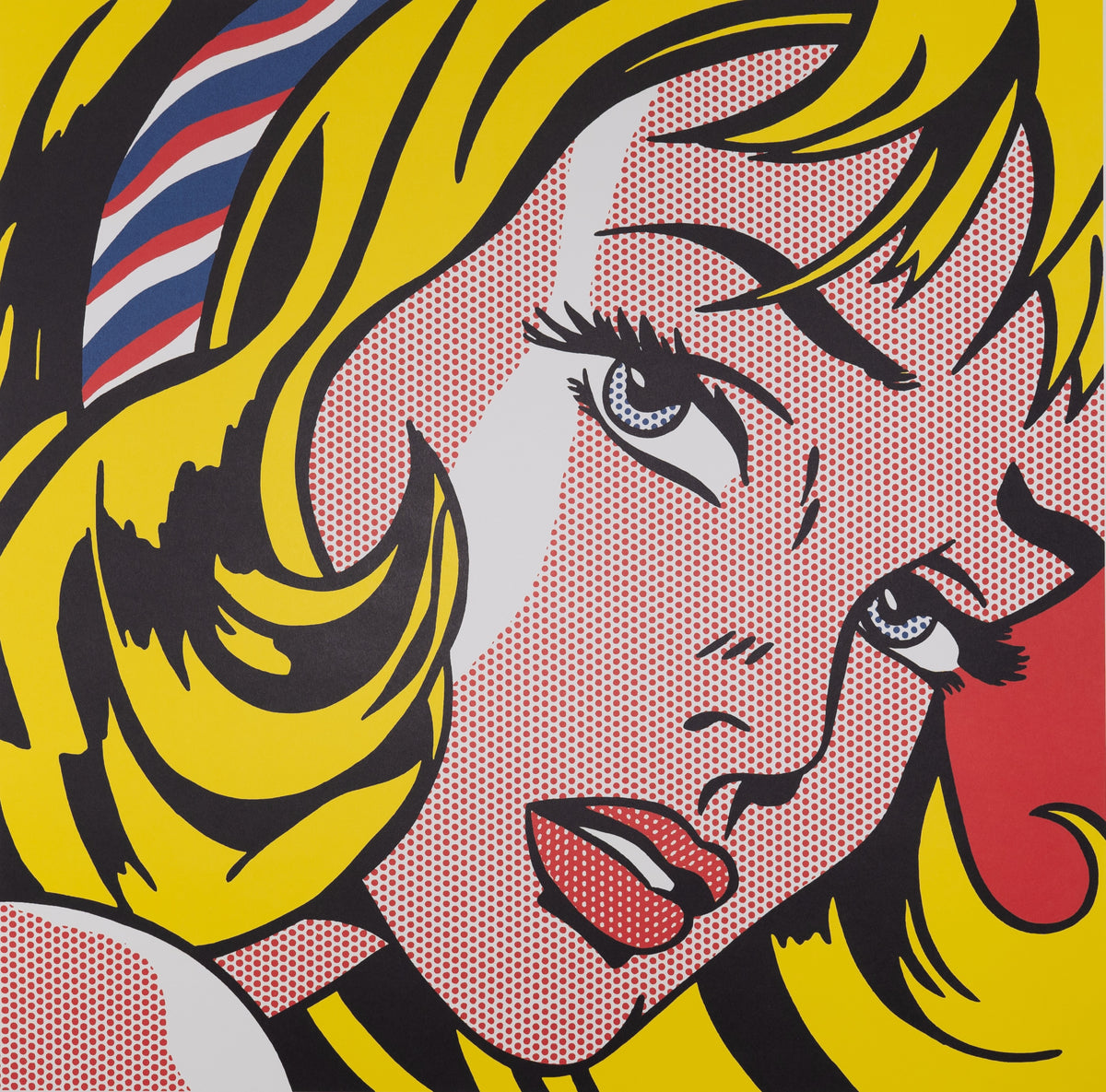 Roy LICHTENSTEIN : Girl with hair ribbon - Lithographie