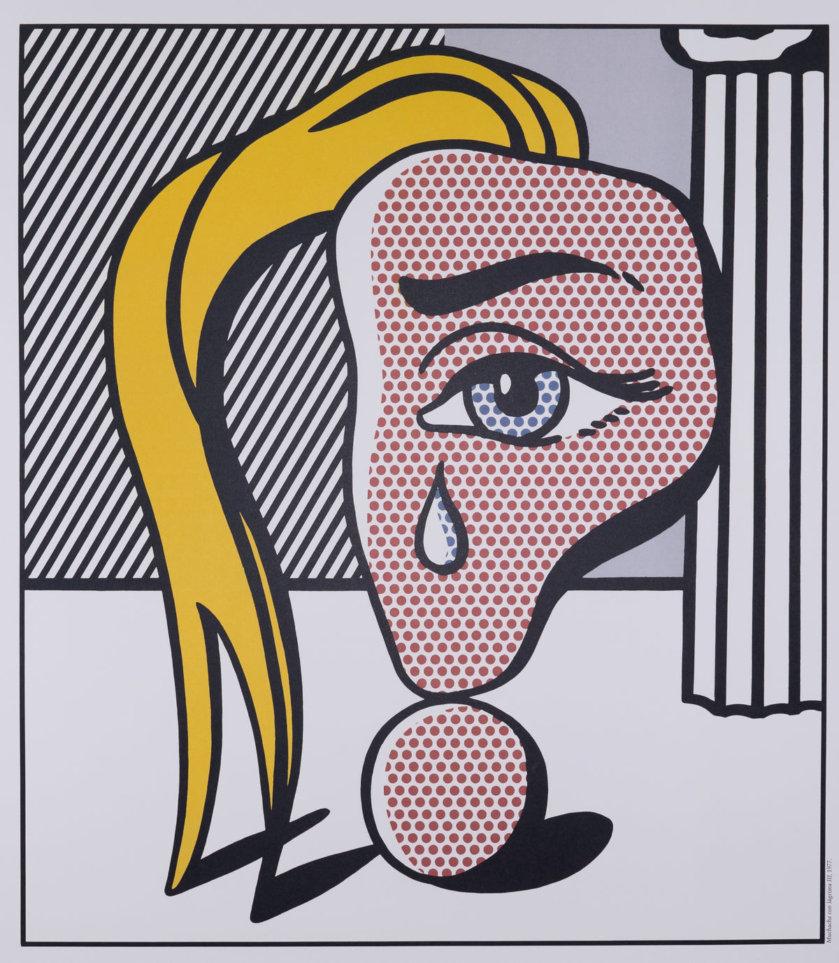 Roy LICHTENSTEIN : Girl with Tear - Affiche originale